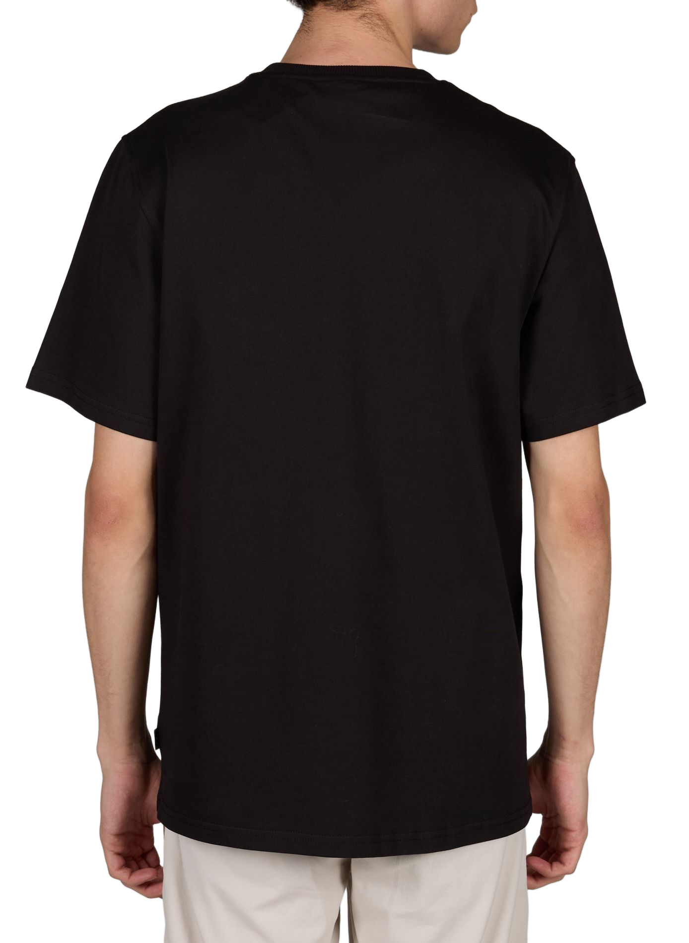 Straight embroidered cotton t-shirt LES DEUX Black