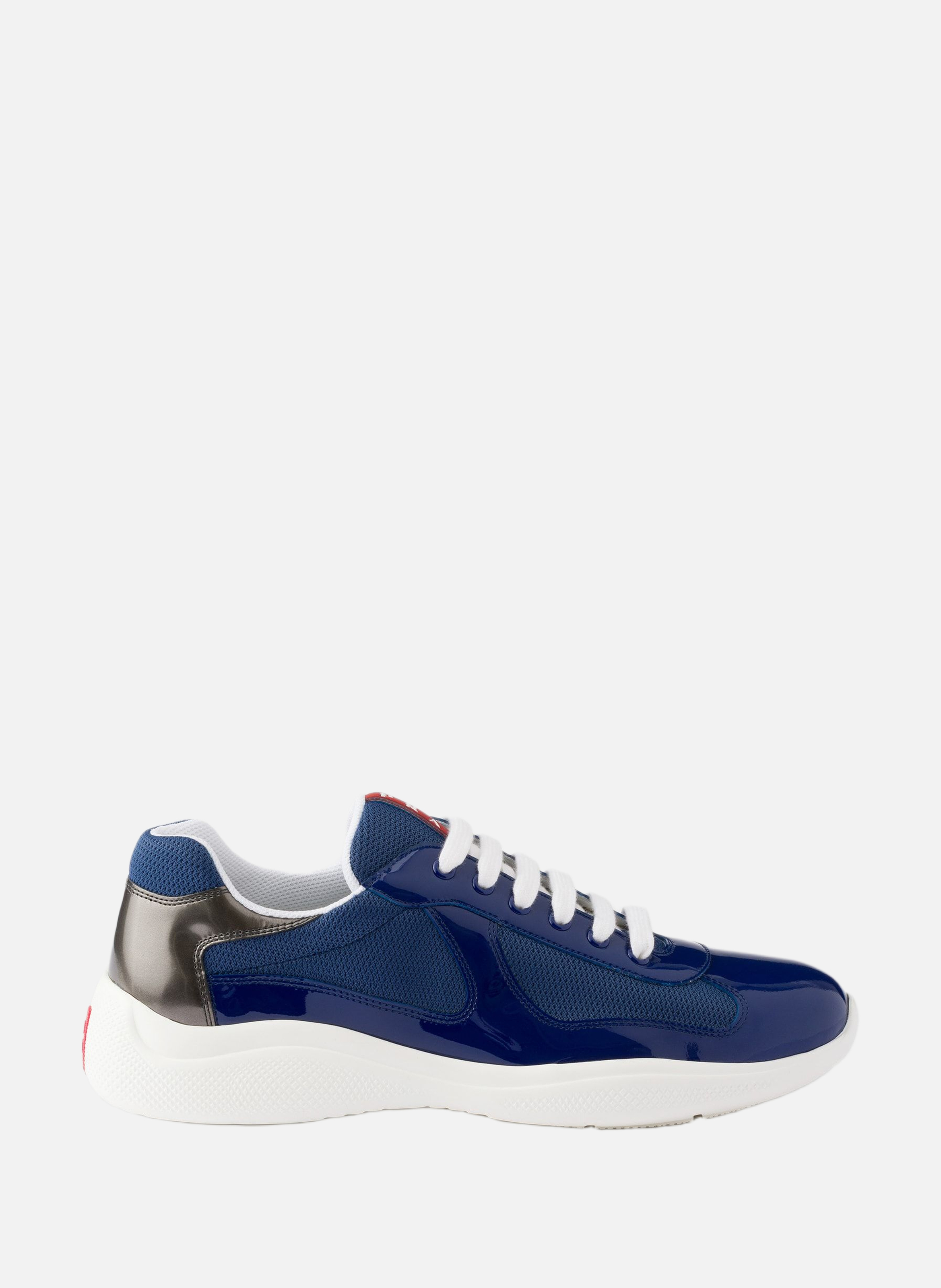 Sneakers prada america’s cup en cuir verni et tiss PRADA Bleu