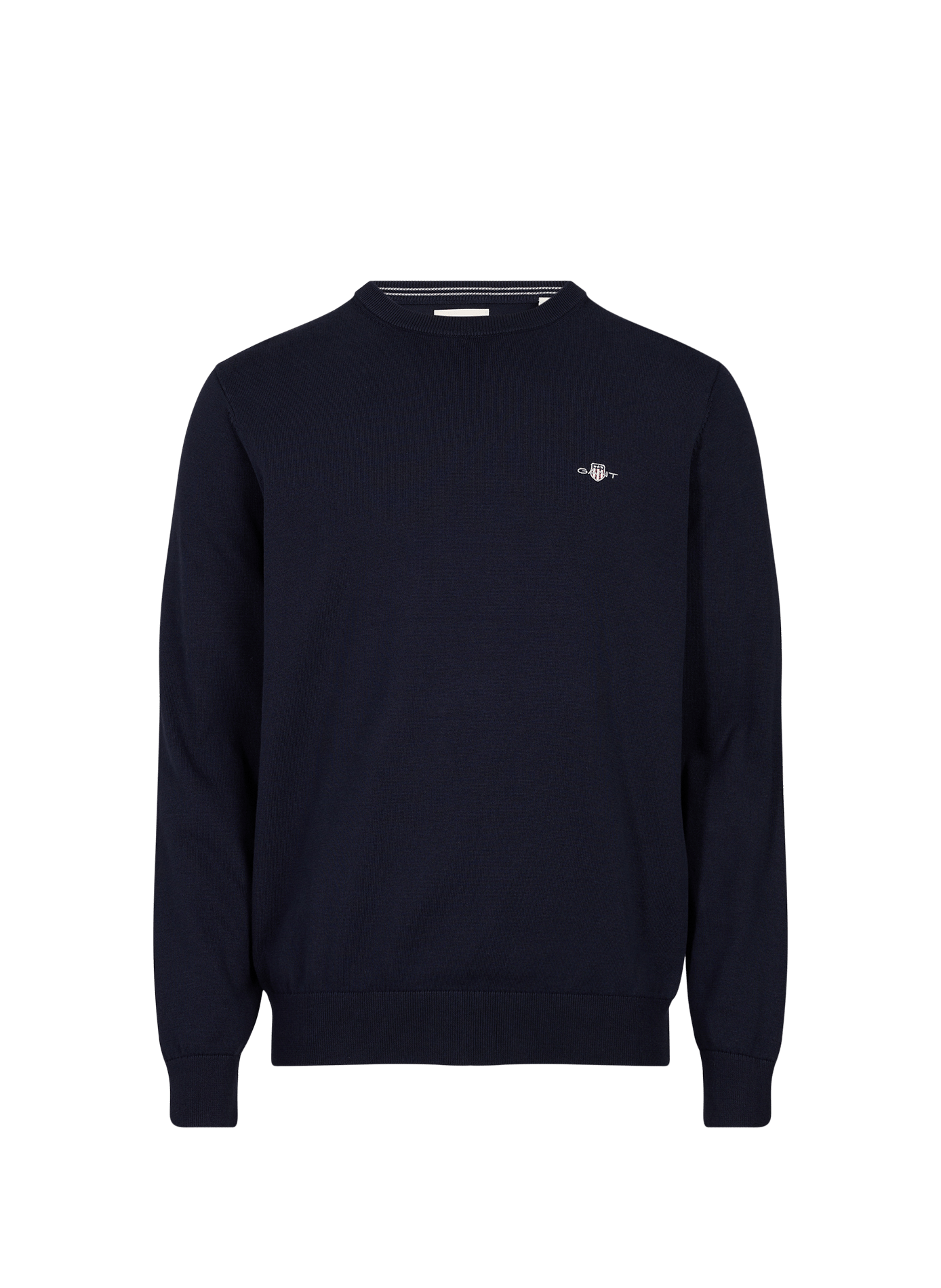 Pantaloni dritti con logo ricamato in cotone GANT Blu