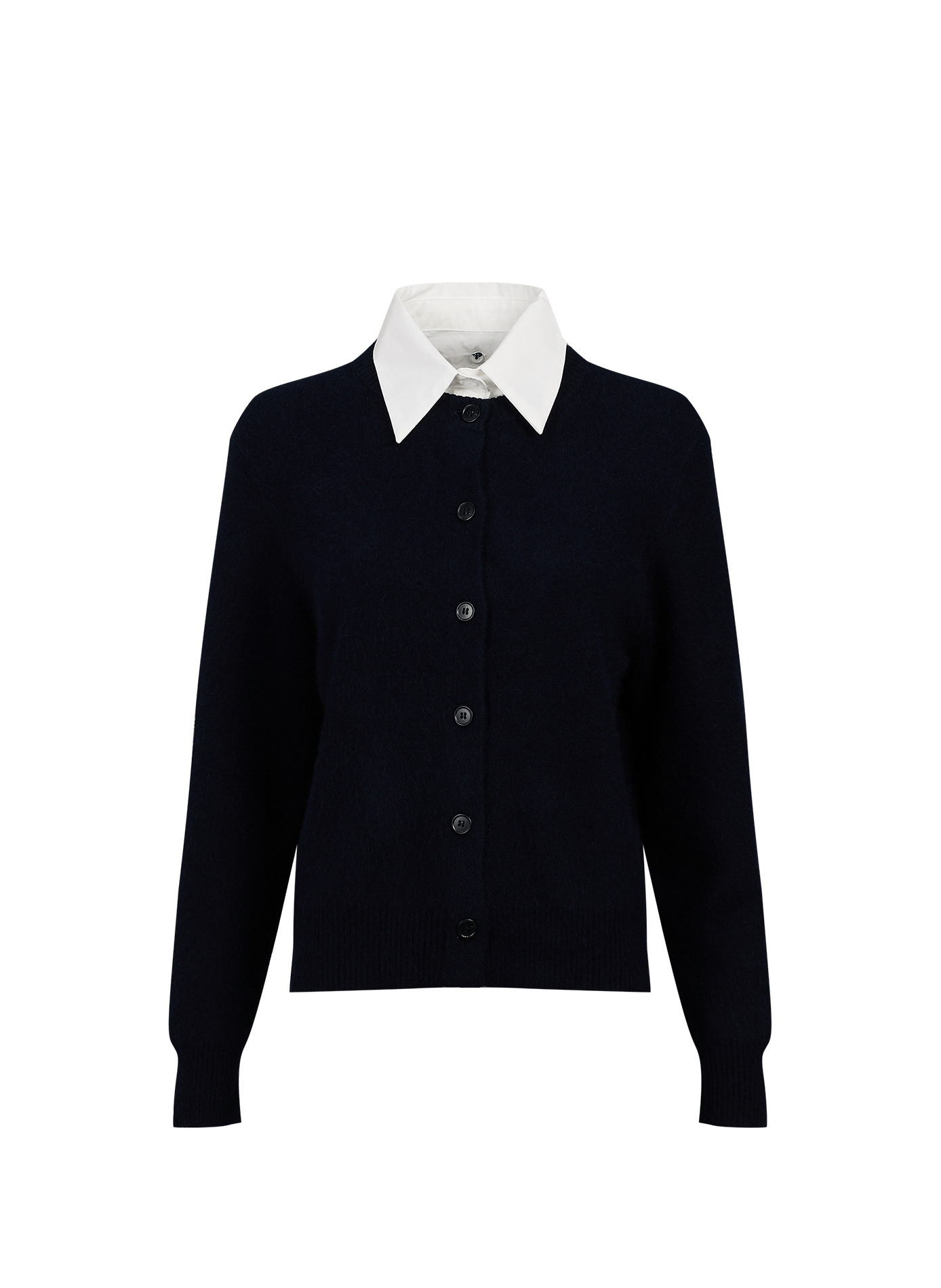 Straight cardigan with shirt collar ARTLOVE Blue