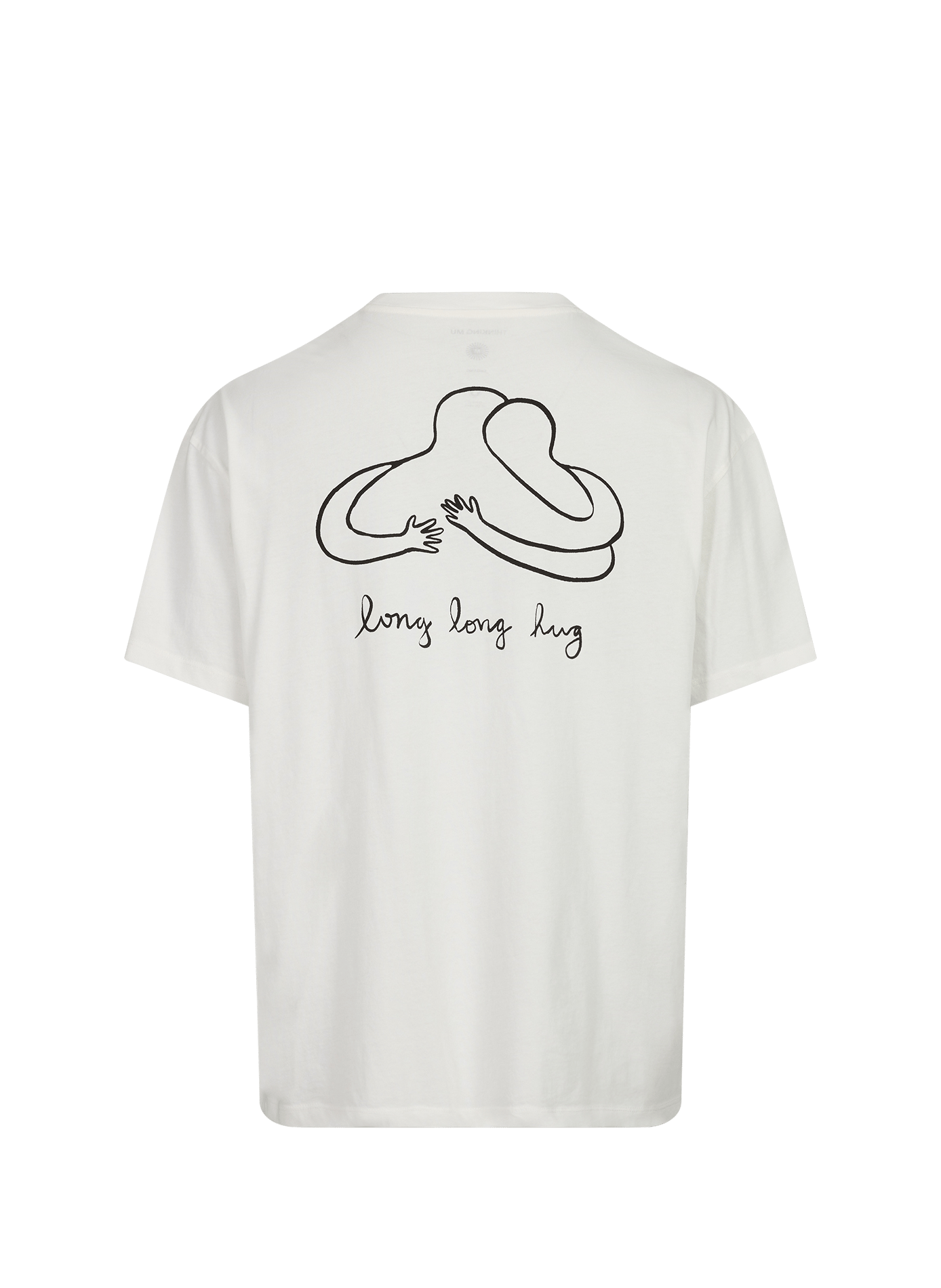 Gerader T-Shirt mit Rundhalsausschnitt und Print THINKING MU Weiss
