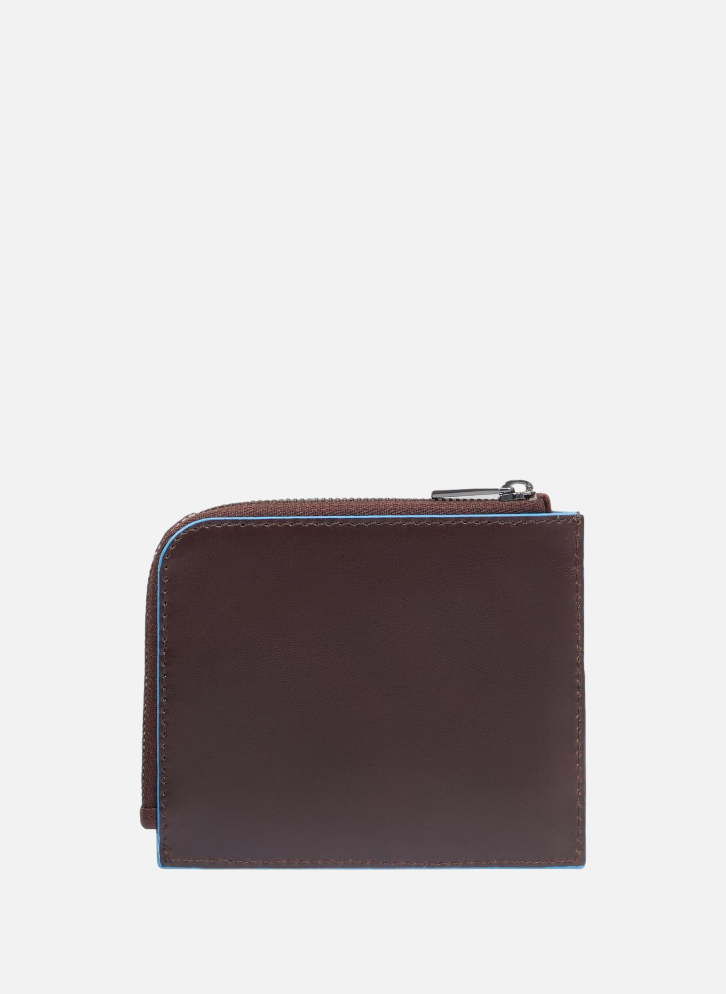 Portemonnee met ritssluiting voor heren met creditcardhouder. PIQUADRO Bruin