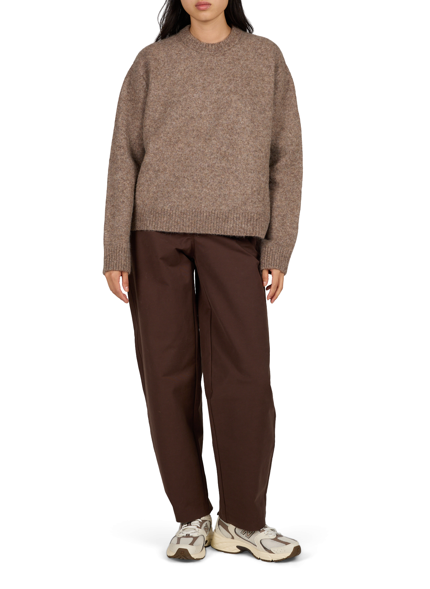 Mixed wool and alpaca Candi sweater A.P.C. Brown