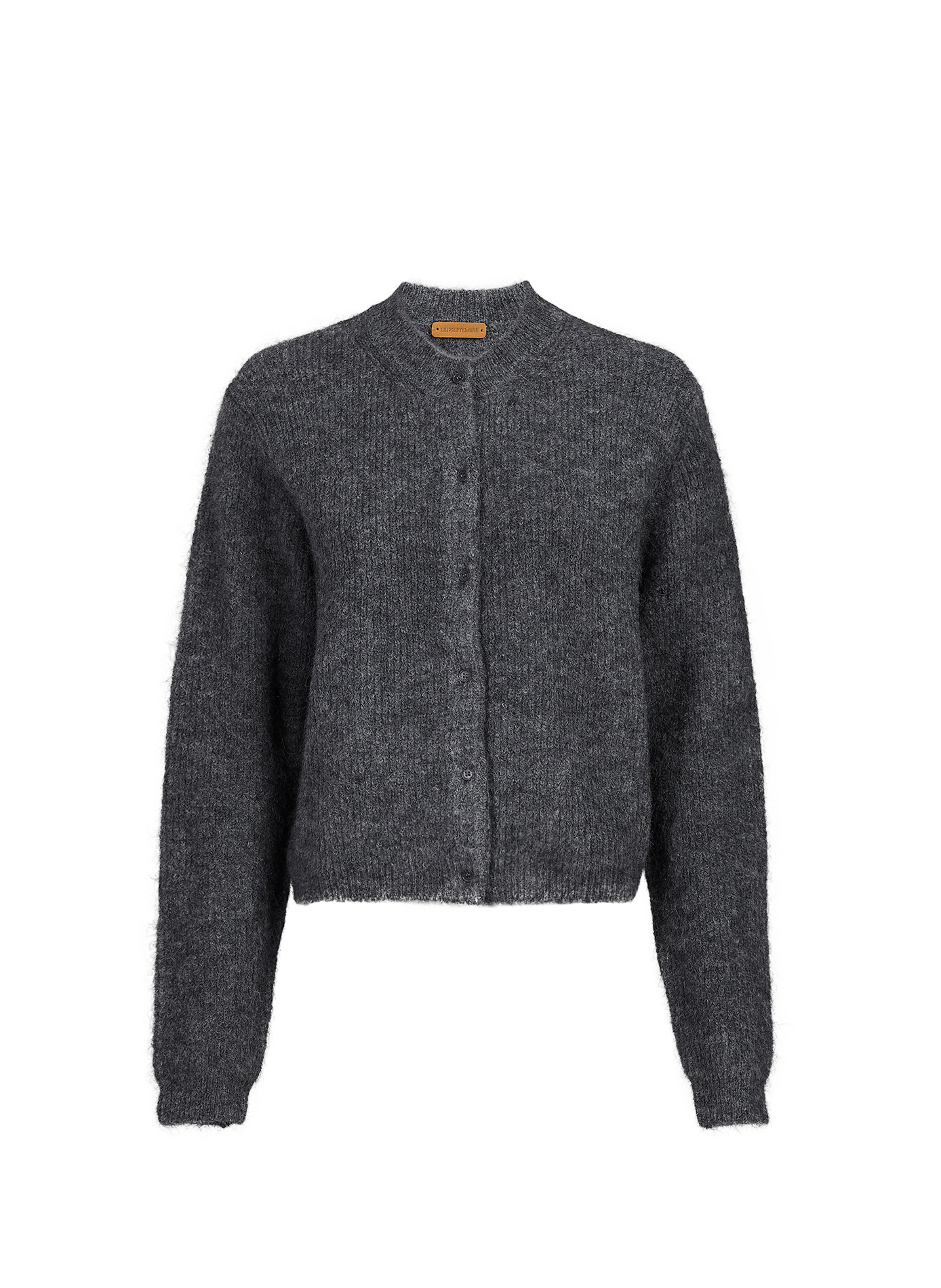 Straight round neck cardigan in blended wool LE 17 SEPTEMBRE Grey