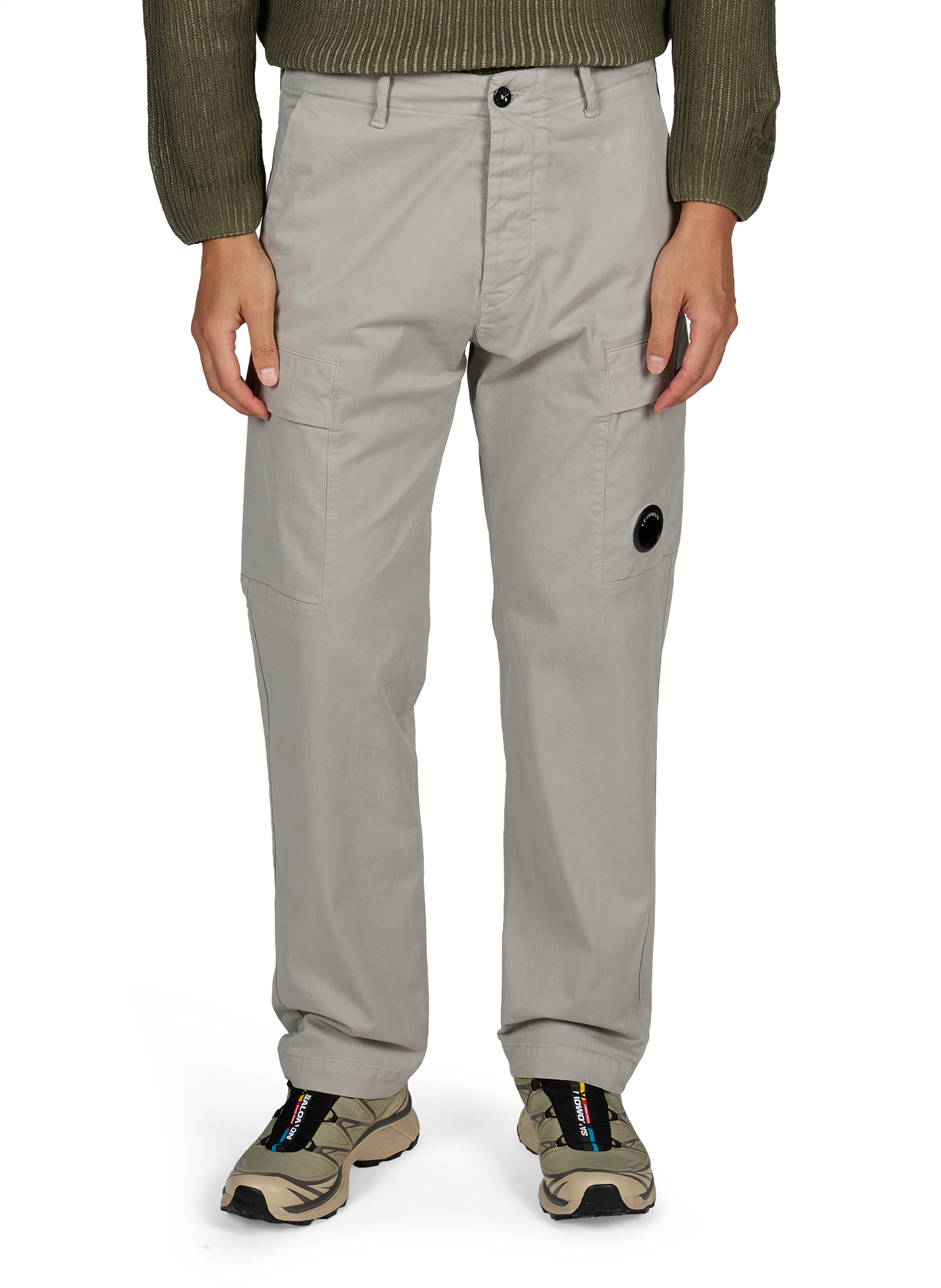 Cargo broek van katoenmix met zakken CP COMPANY Grijs