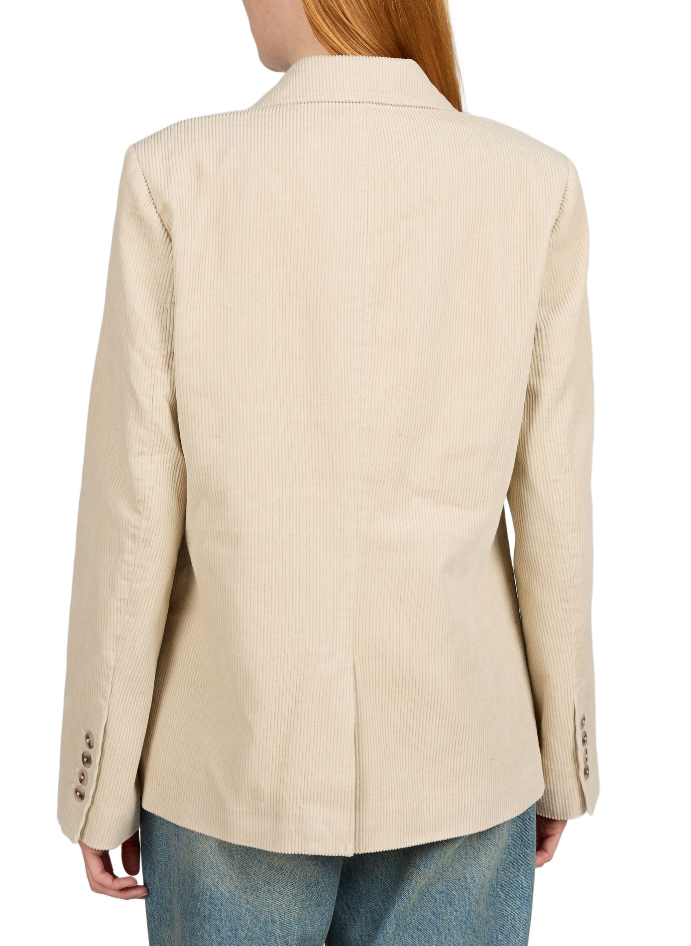 Blazer aus Baumwollcord ROUGE EDIT Beige