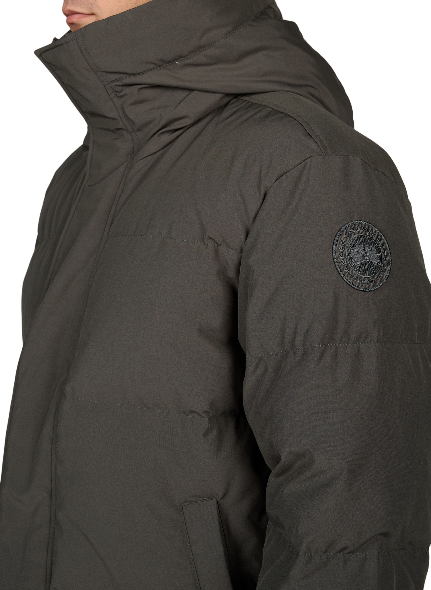 SEYMOUR plain hooded puffer jacket CANADA GOOSE Khaki