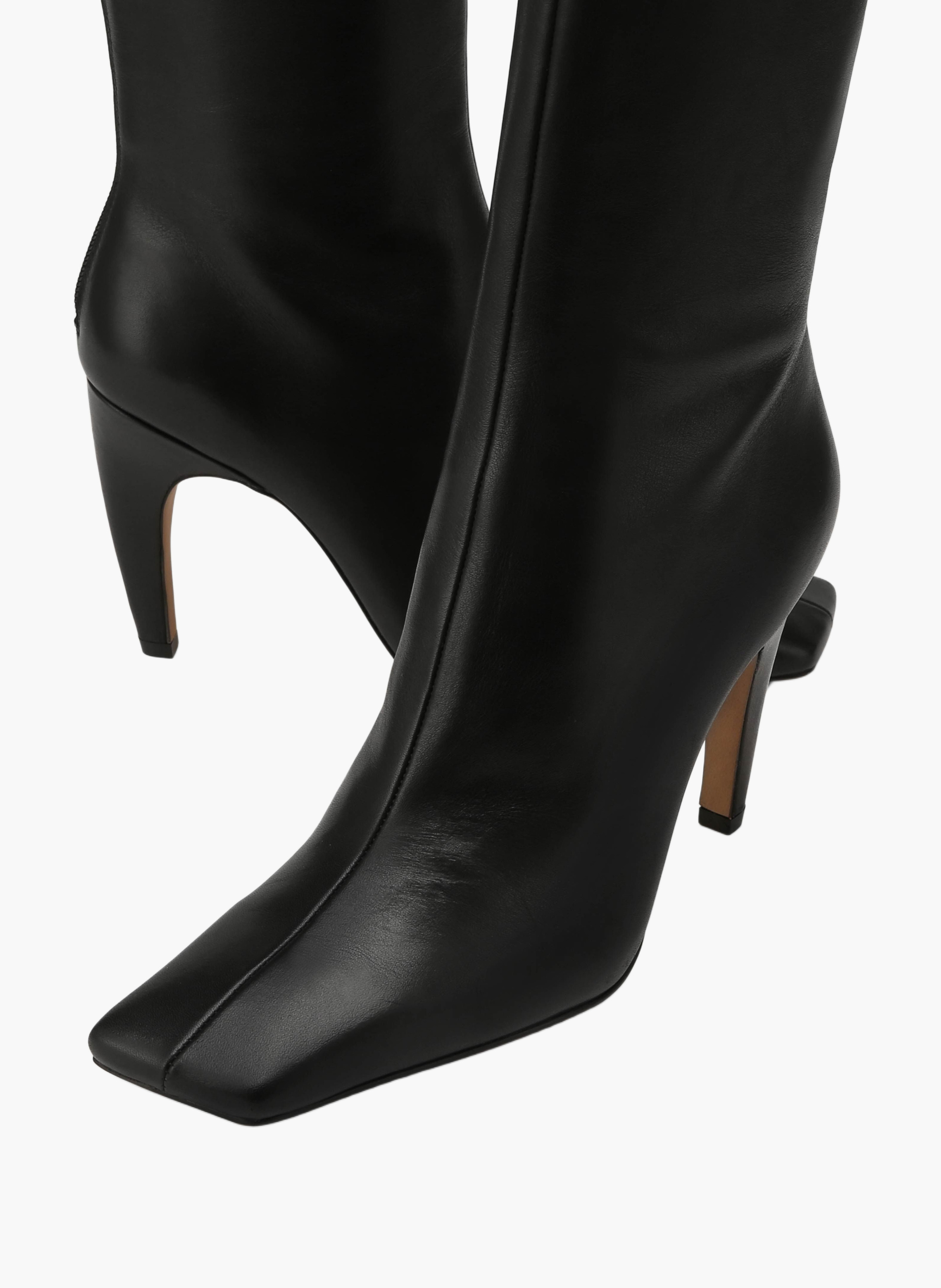 Bottines haute en cuir NAKED WOLFE Noir