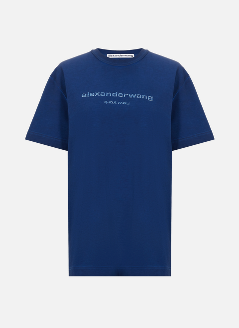 Blaues Baumwoll-T-ShirtALEXANDER WANG 