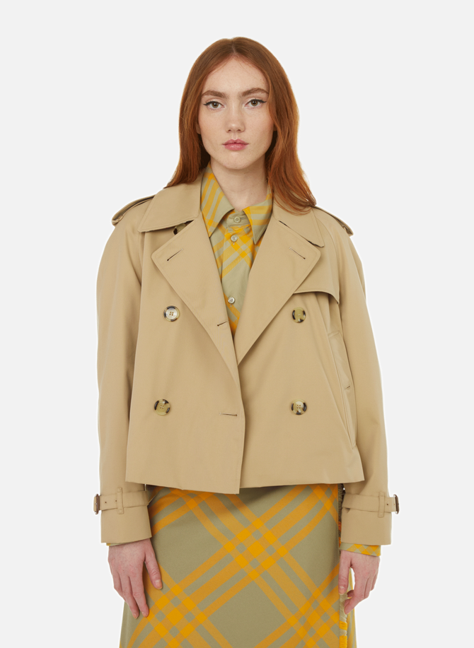 Short trench coat in organic cotton BURBERRY
