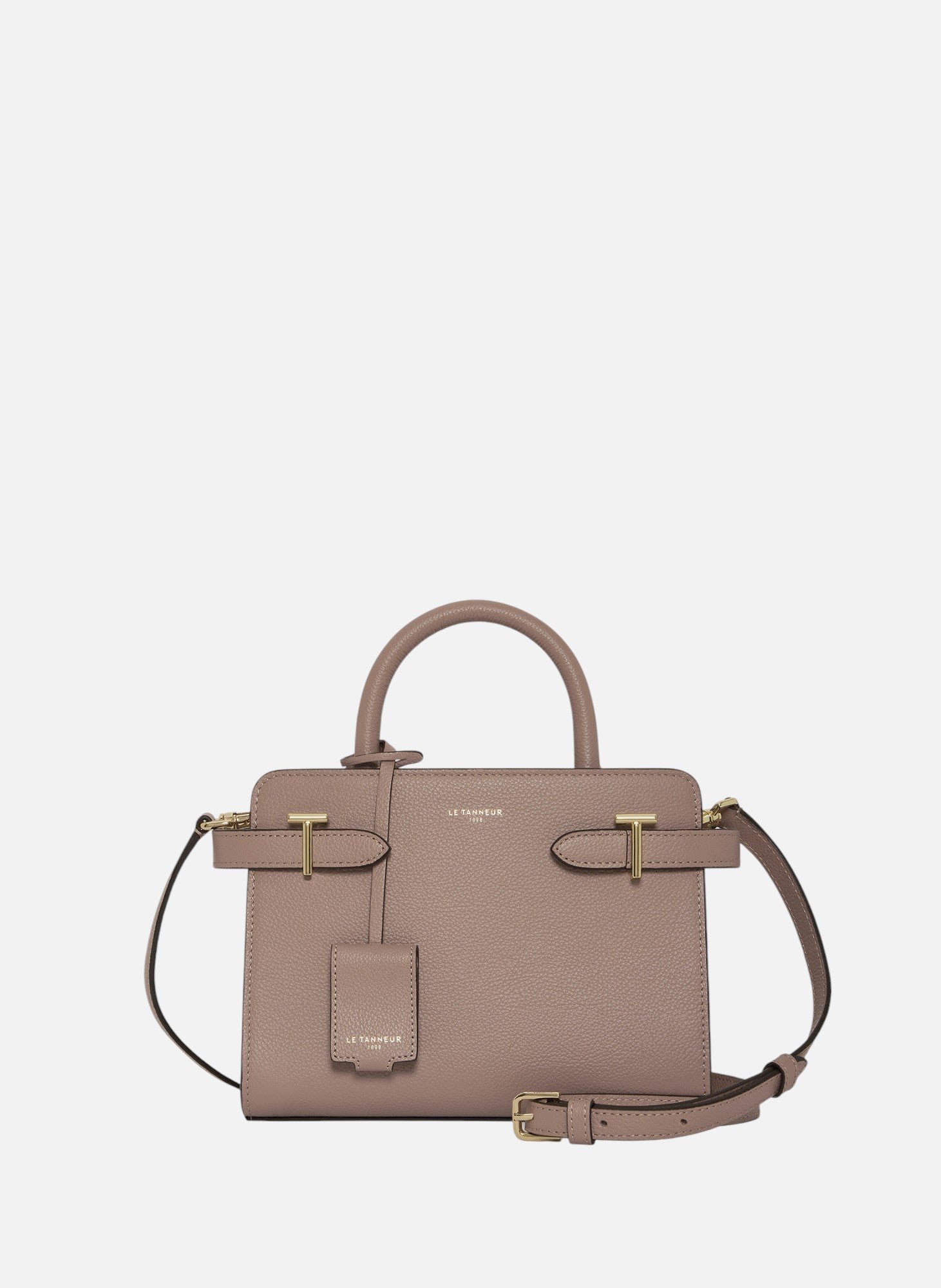 Petit sac à main emilie en cuir grainé LE TANNEUR Gris