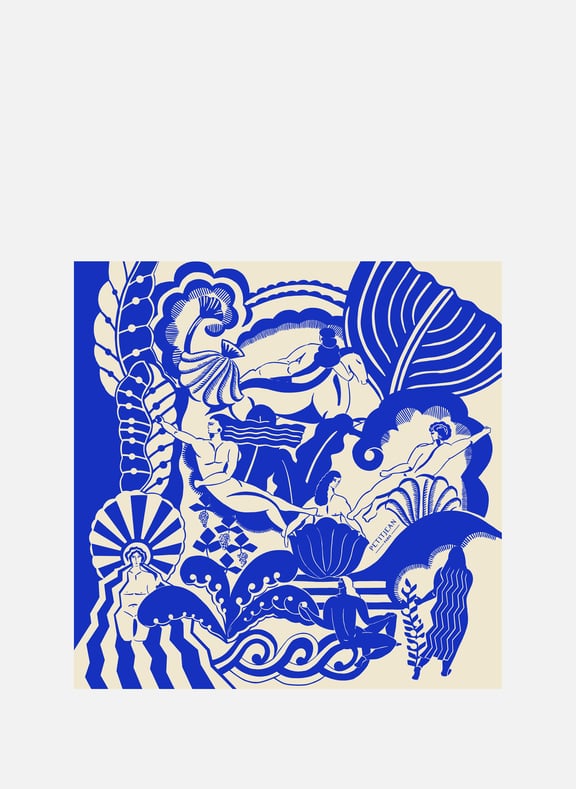 Foulard en soie Bleu by PETIT JEAN PETIT JEAN Foulard en soie Bleu