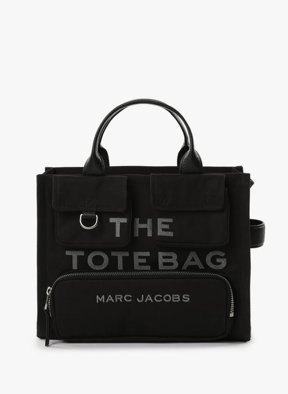 The Cargo Canvas Medium Tote Bag | Black by MARC JACOBS The Cargo Canvas Medium Tote Bag Black