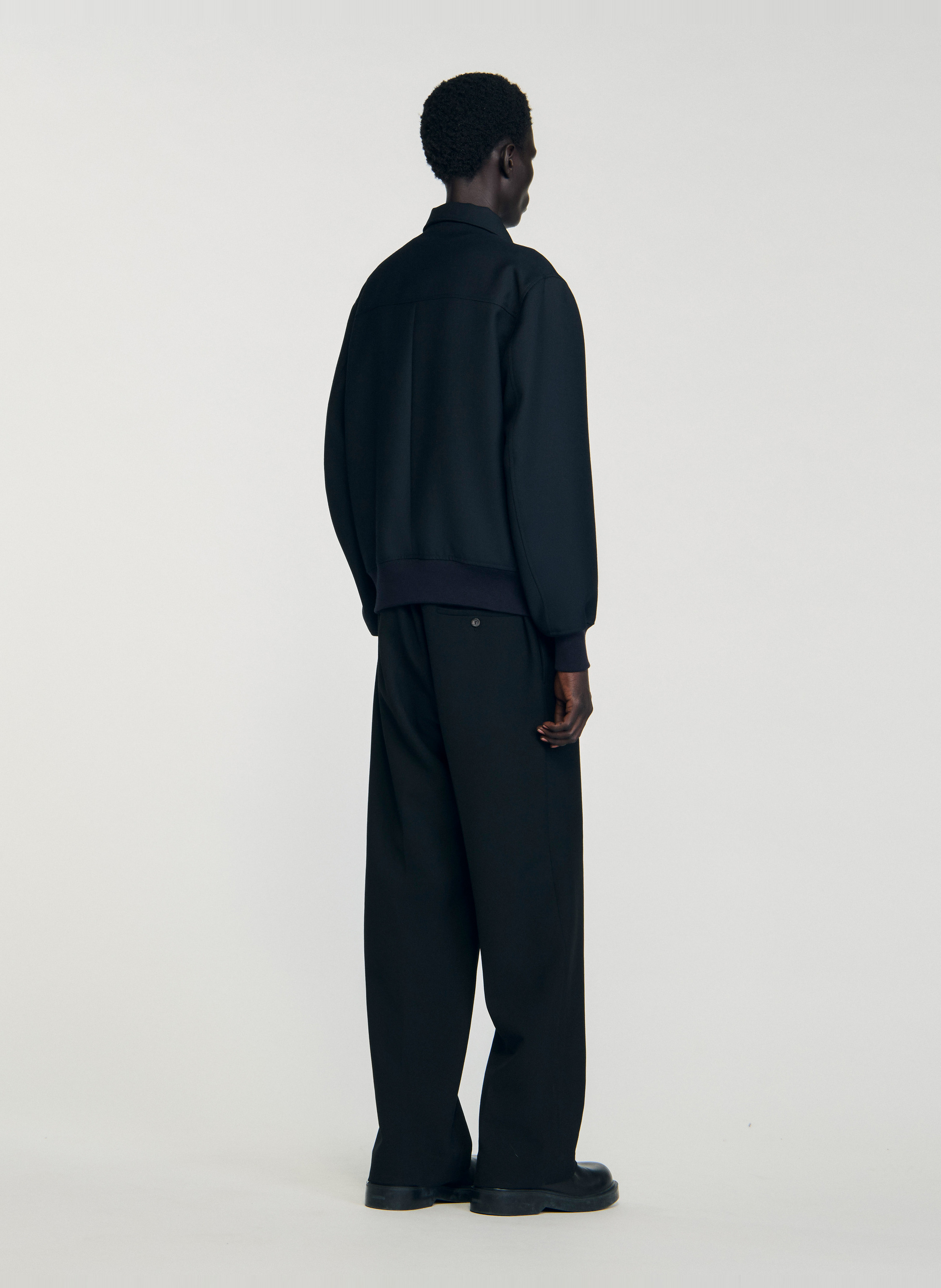 Veste droite col classique Bleu