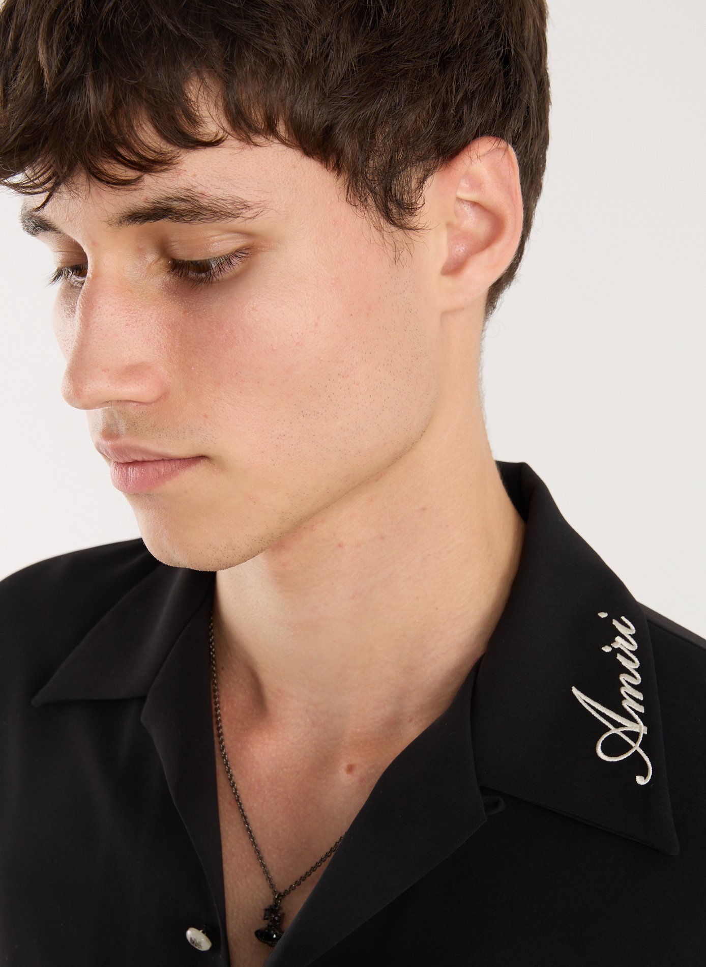 Chemise droite unie AMIRI Noir