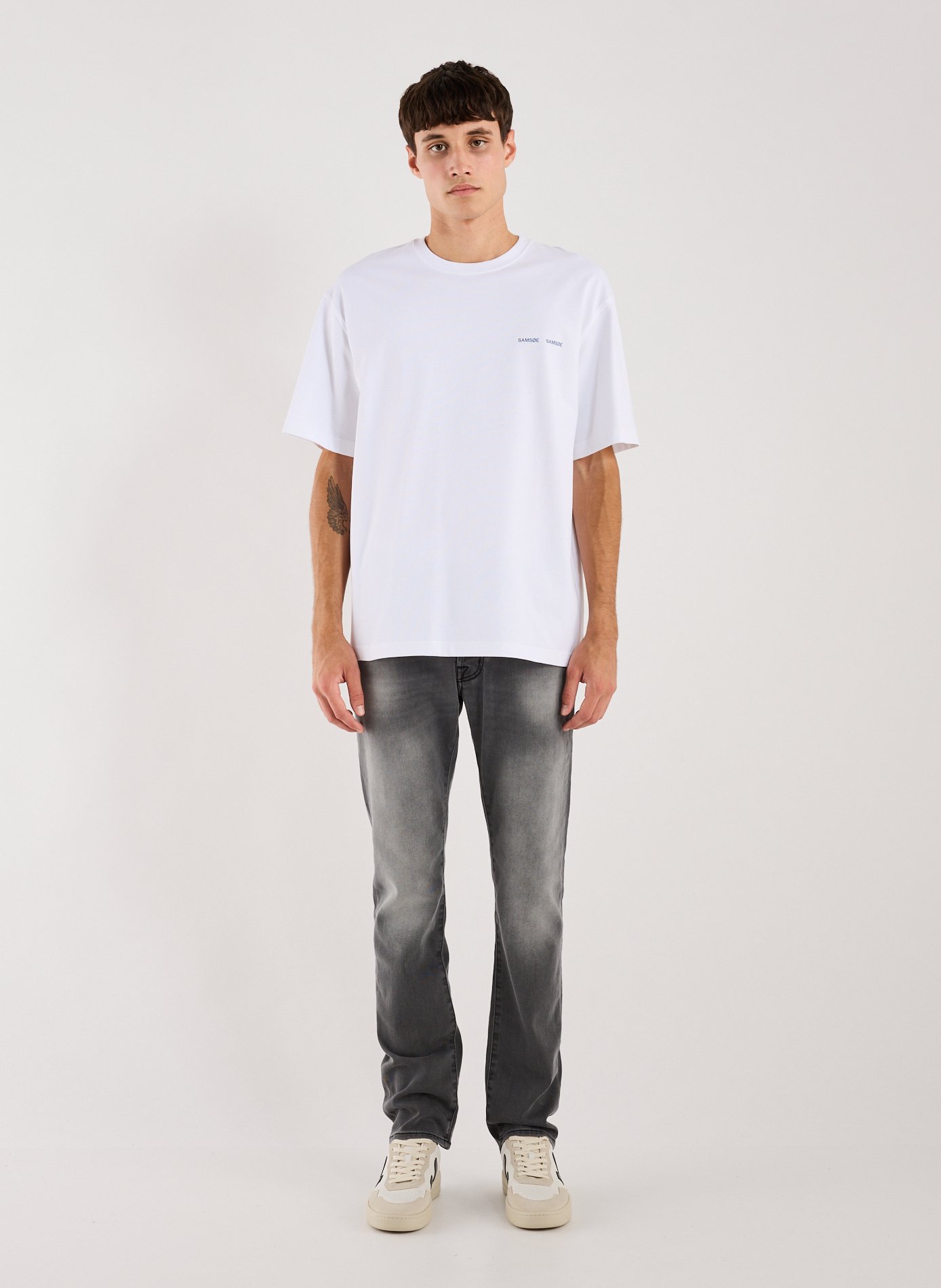 T-shirt imprimé en coton SAMSOE SAMSOE Blanc