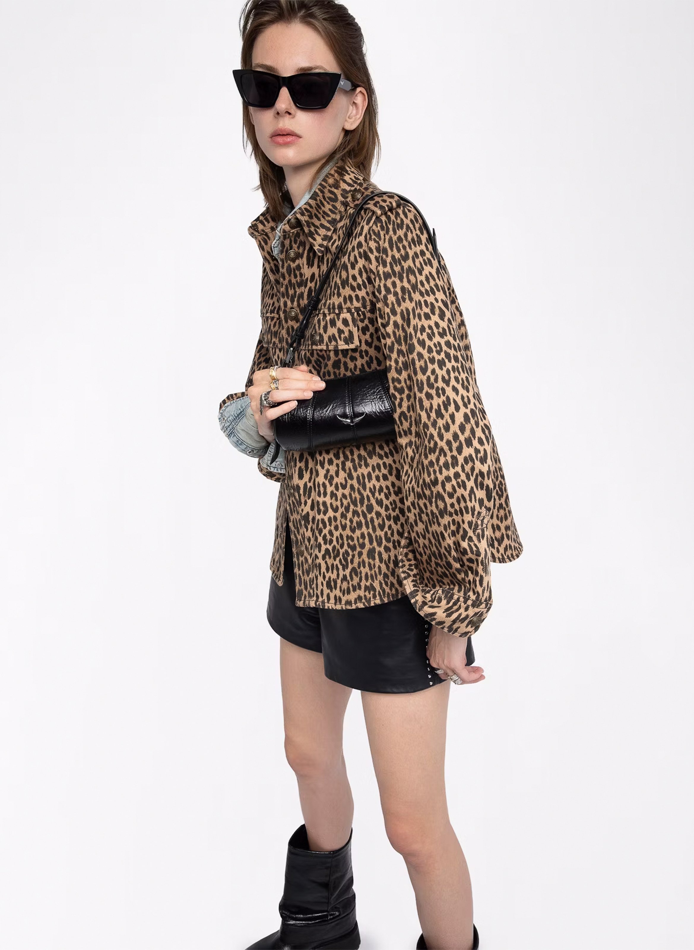 Sac porté épaule en cuir le roudoudou ZADIG&VOLTAIRE Noir