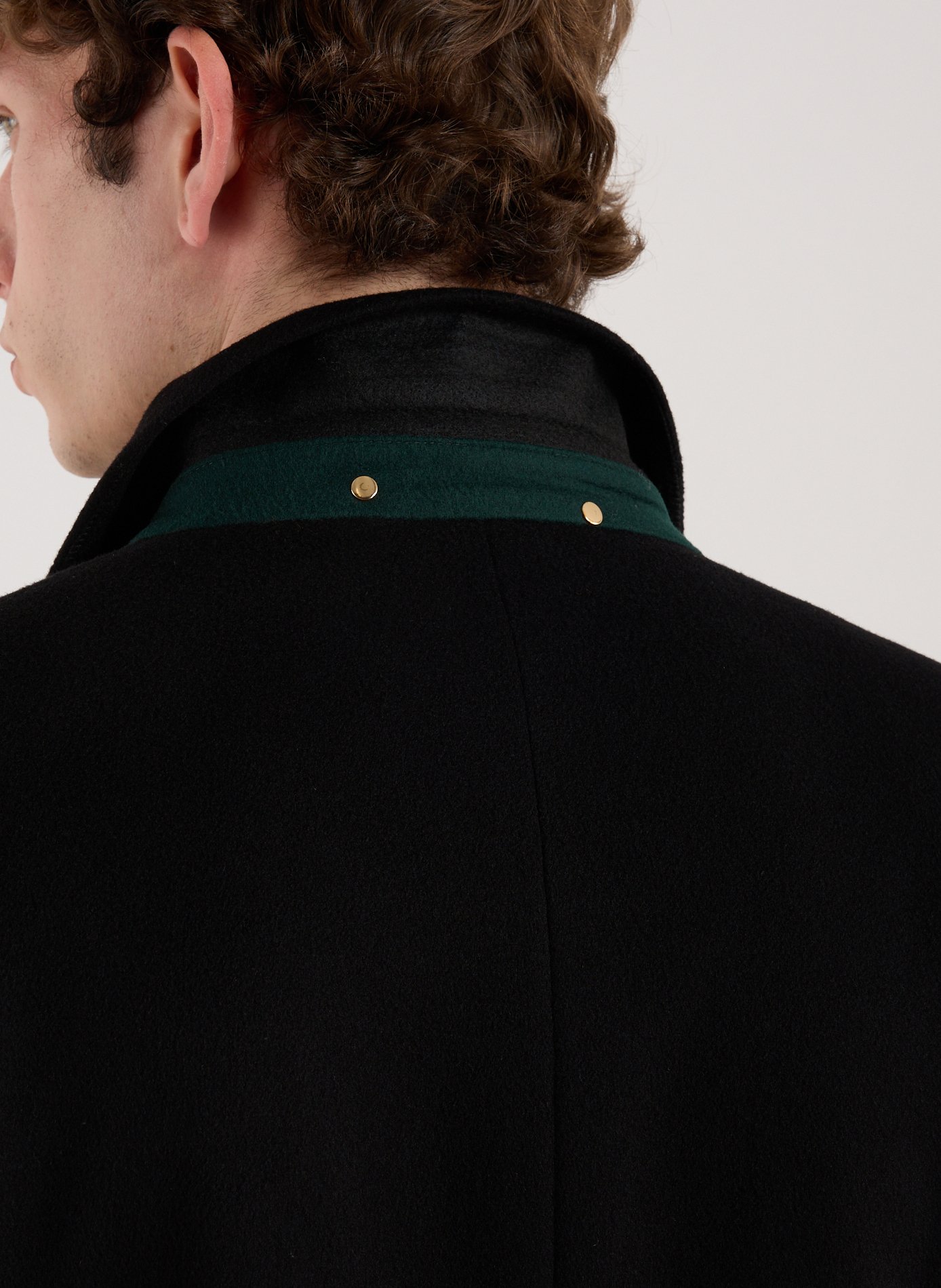 Straight cut coat in wool and cashmere blend PAUL SMITH Black