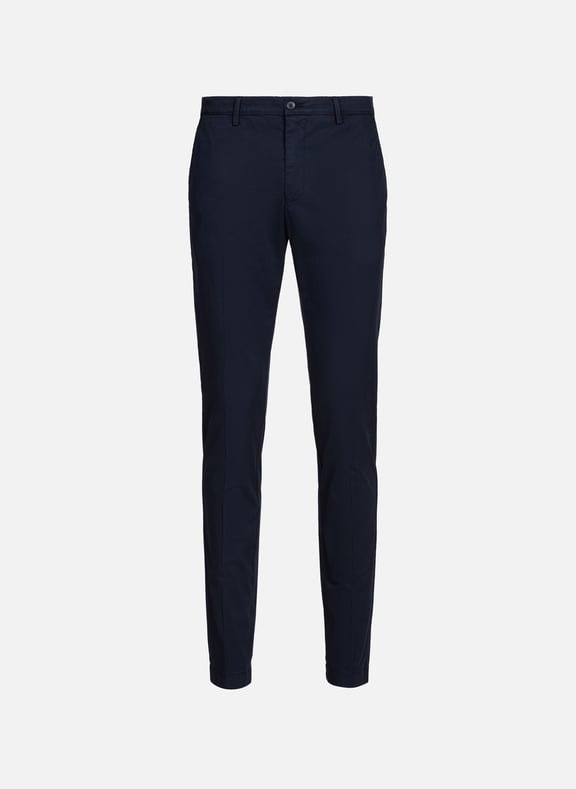 Slim fit cotton-blend trousers Blue by HACKETT HACKETT Slim fit cotton-blend trousers Blue