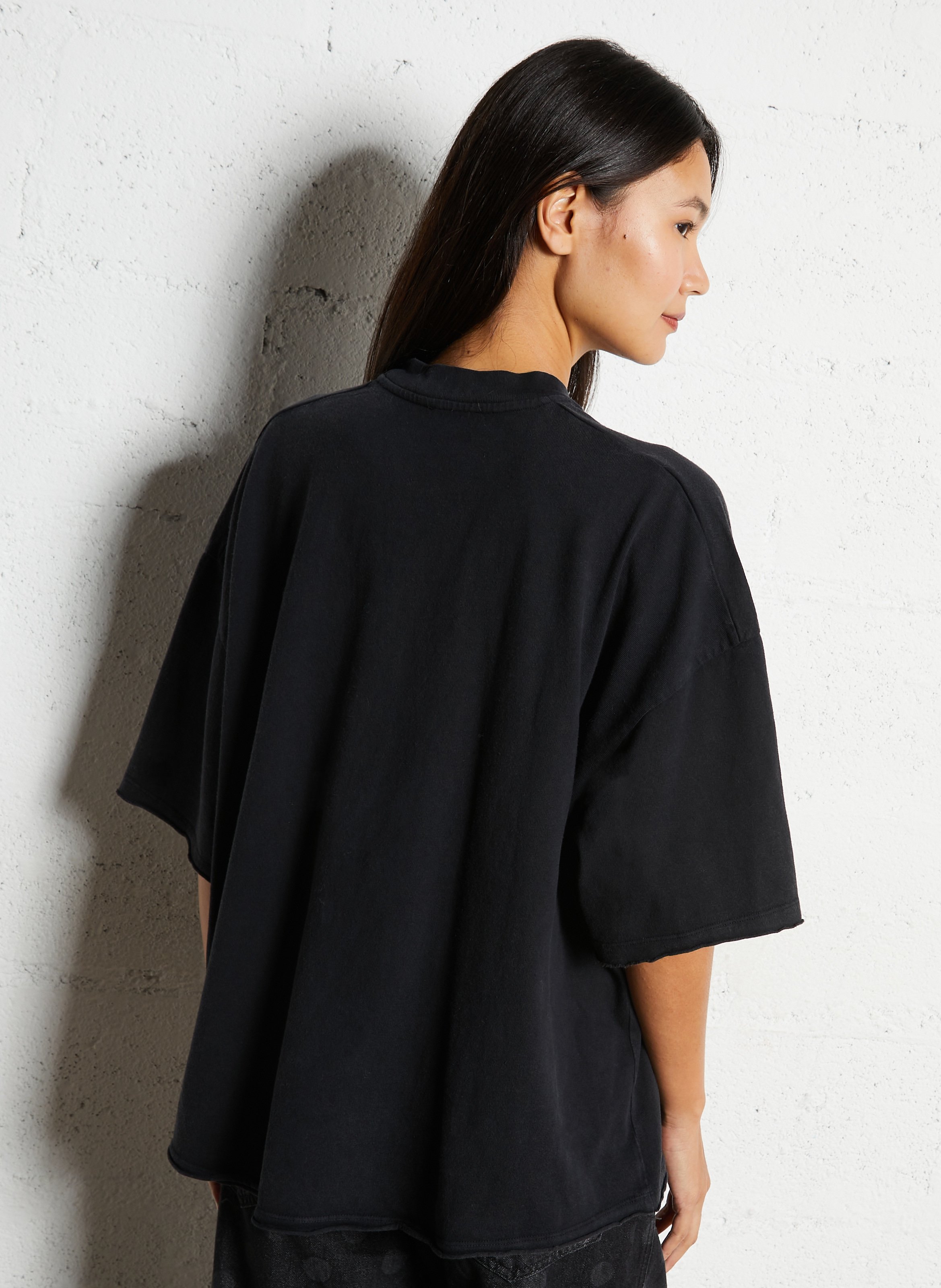 Tee-shirt ample en coton afoma Noir