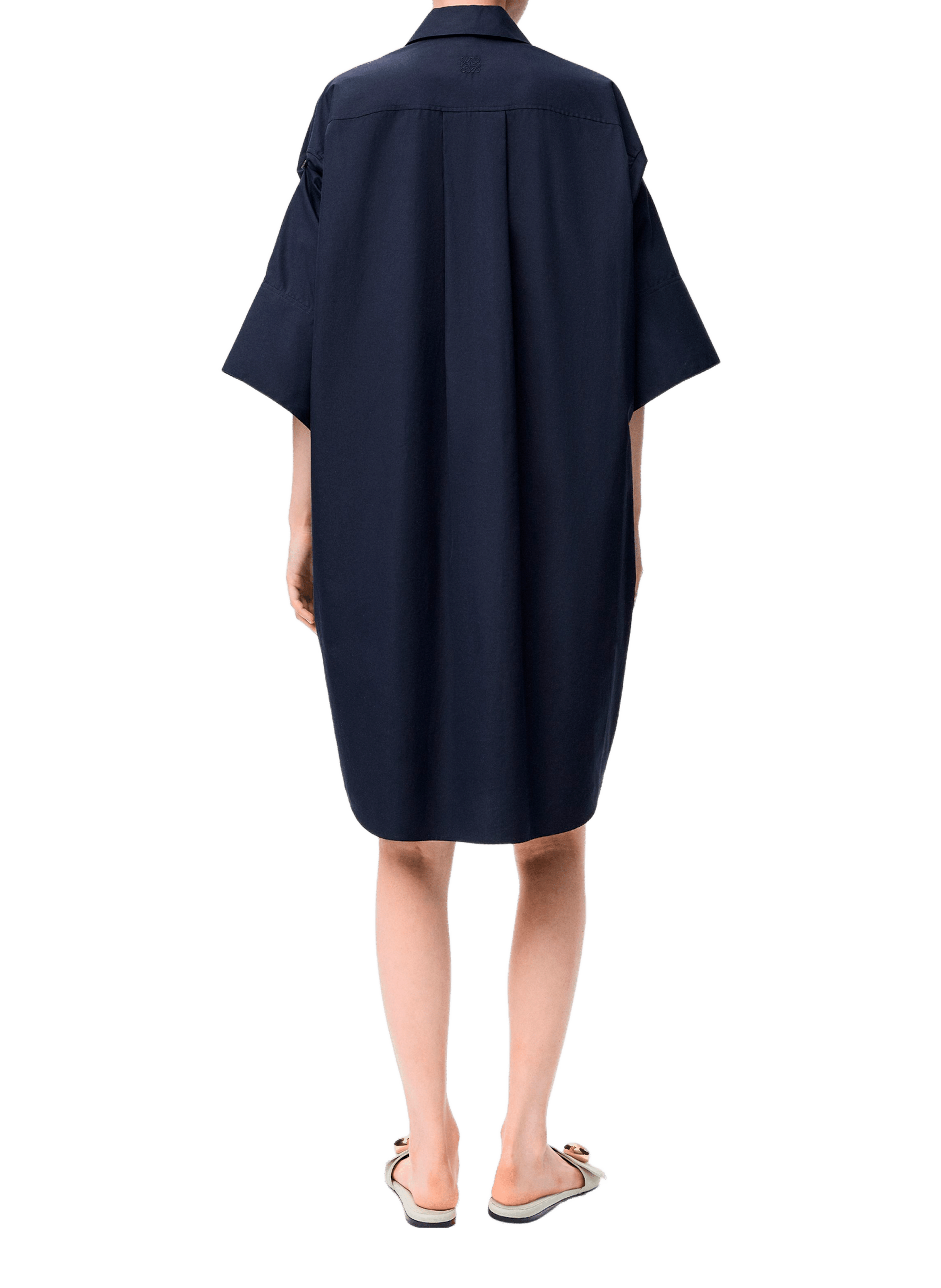 Loose short cotton dress LOEWE Blue