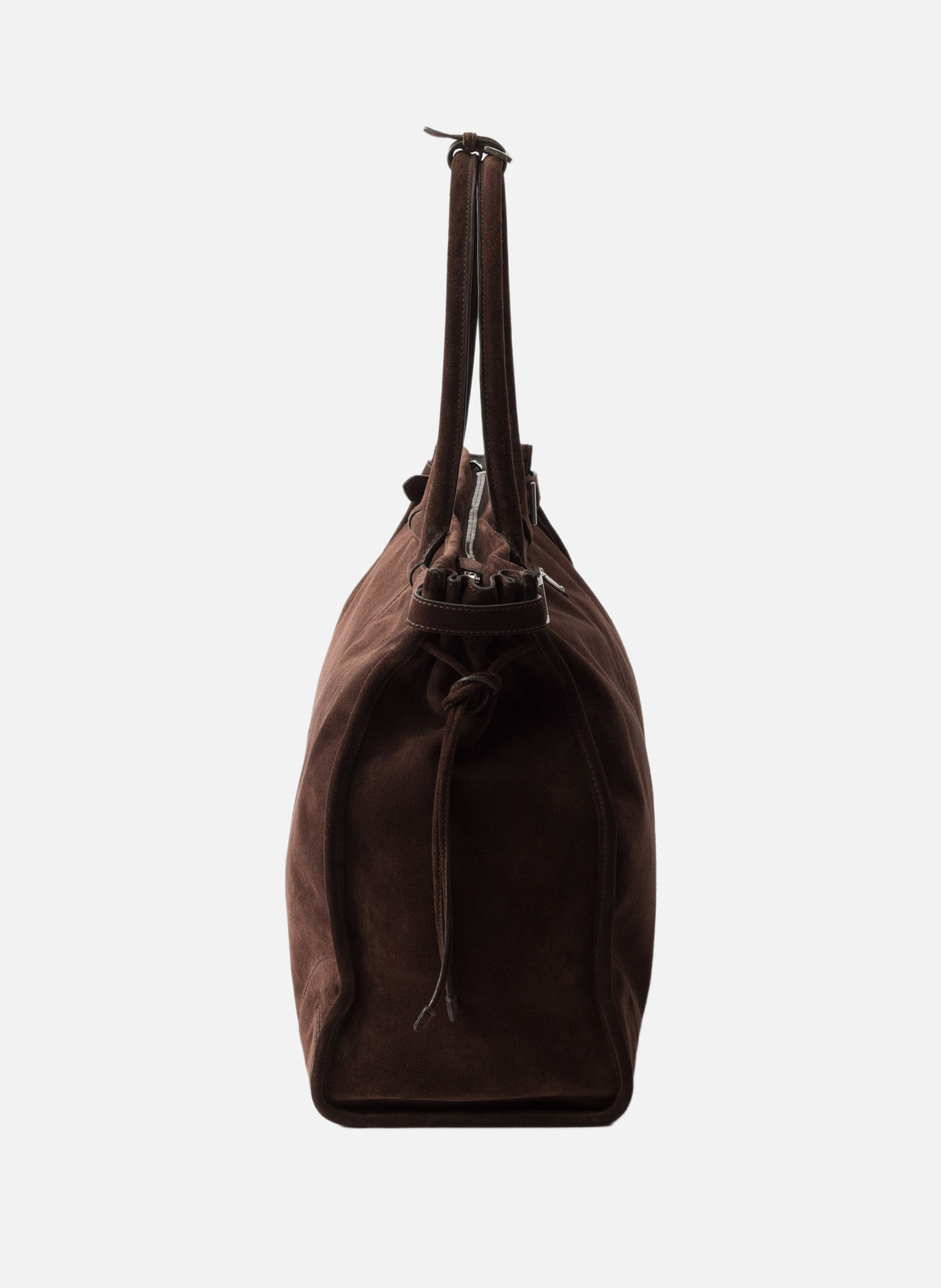 Cabas prada bonnie en suède PRADA Marron