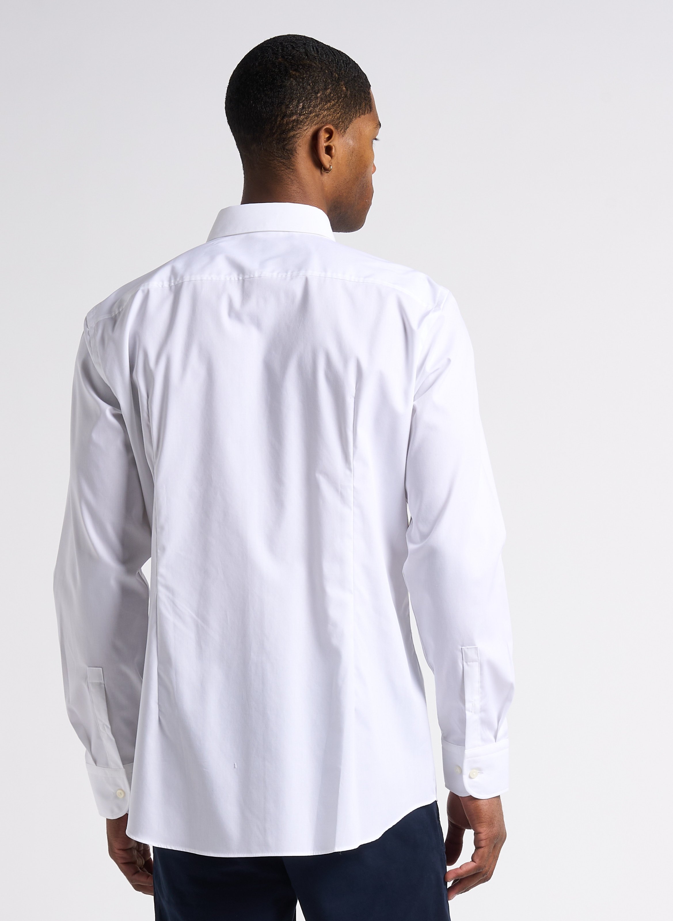 Chemise slim fit en coton mélangé BOSS Blanc