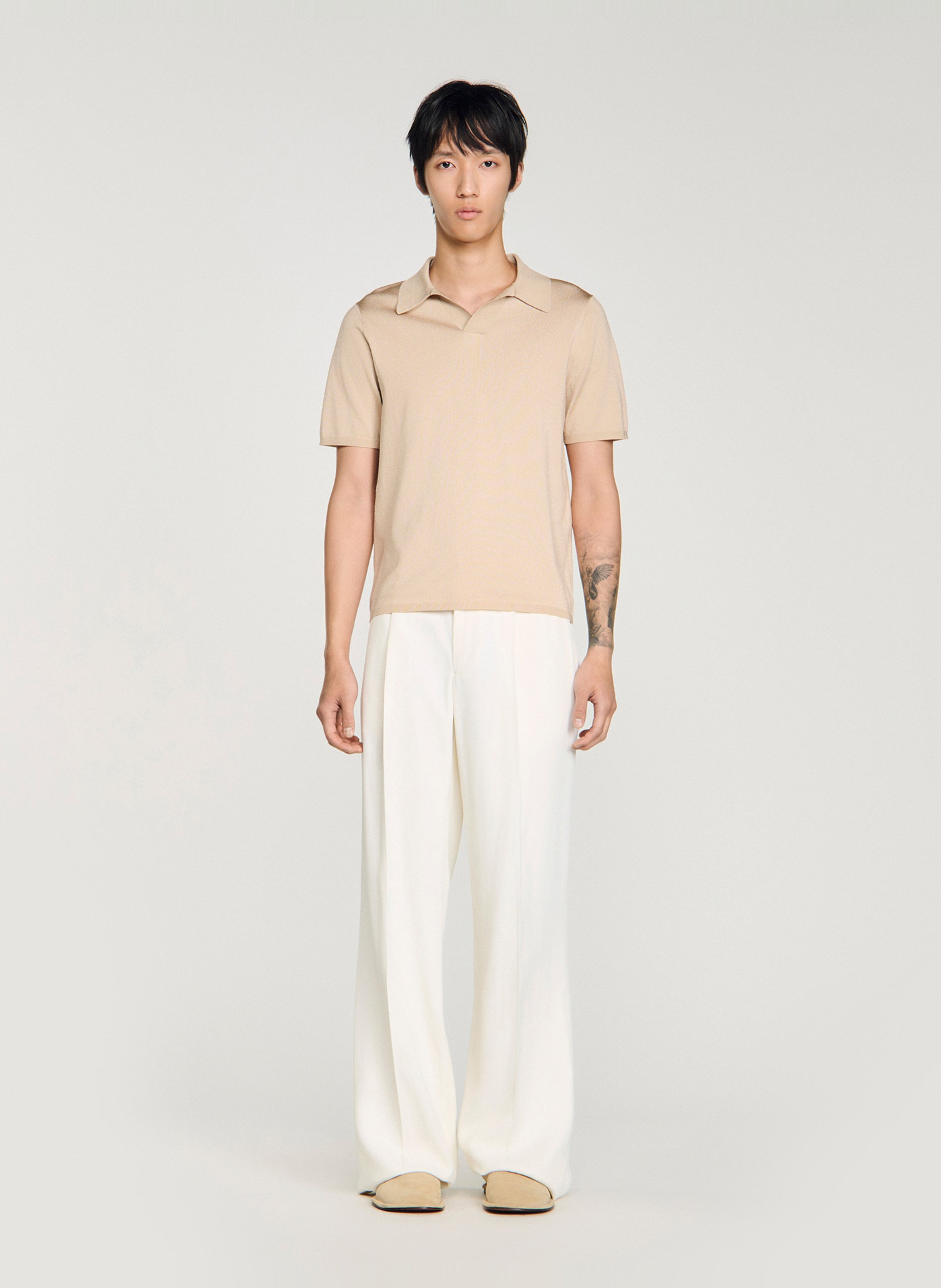 Polo regular-fit SANDRO Beige