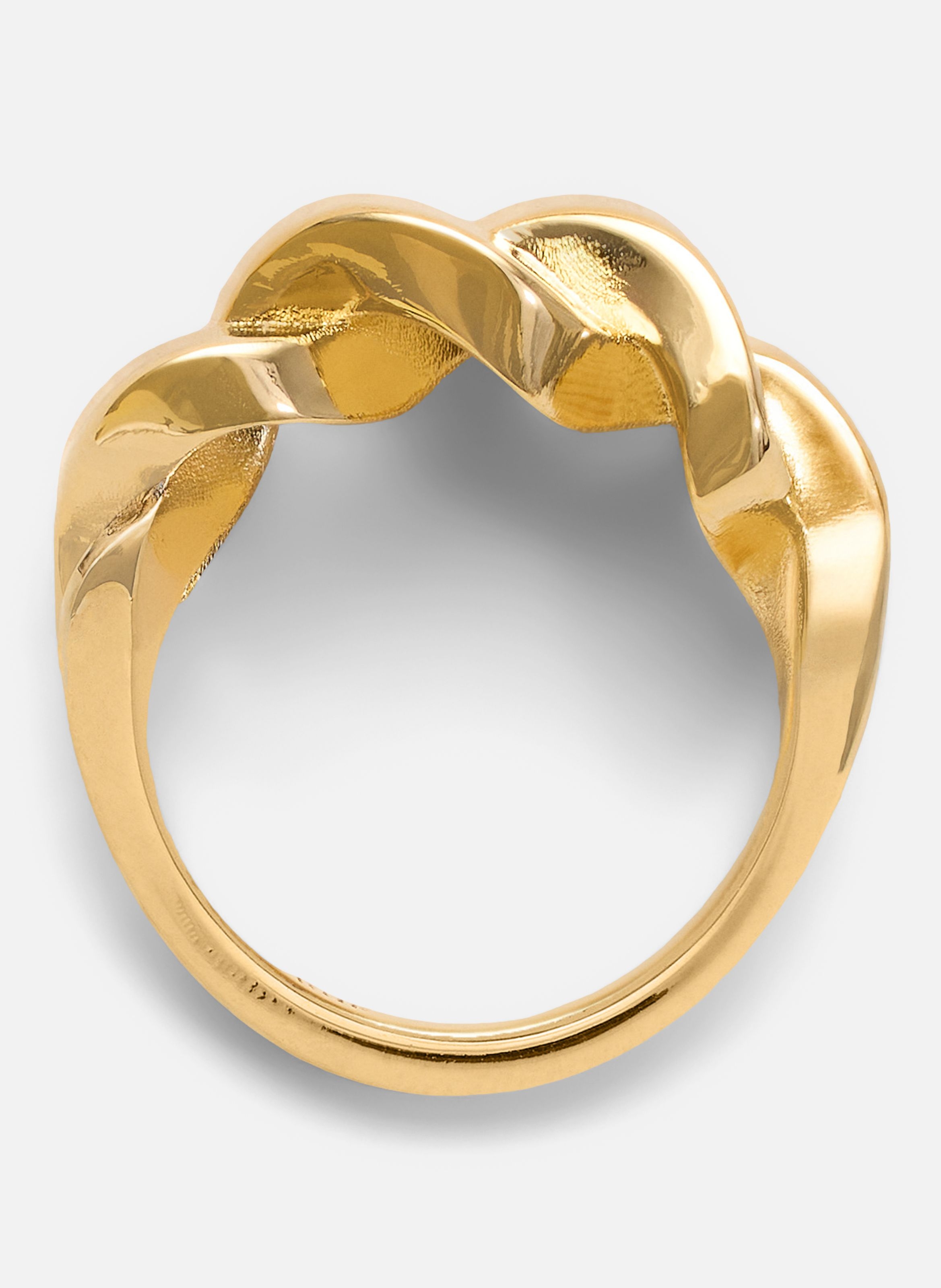 Bague tresse dorée unisexe en laiton AMI PARIS Jaune