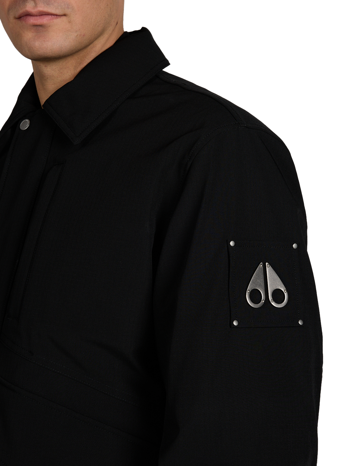 Straight parka with classic collar and removable lining MOOSE KNUCKLES Black