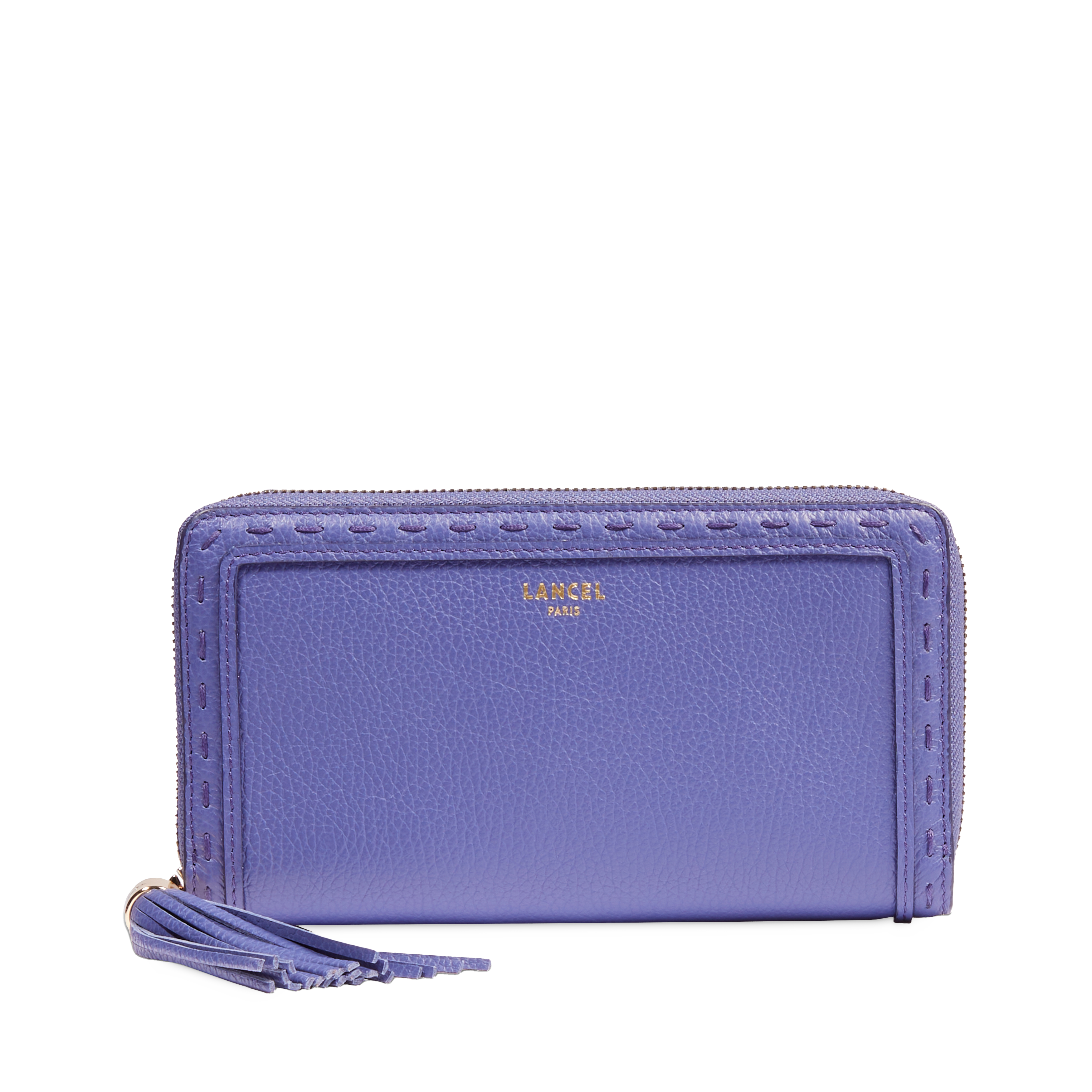 Portefeuille long zippé premier flirt de lancel en cuir  Indigo
