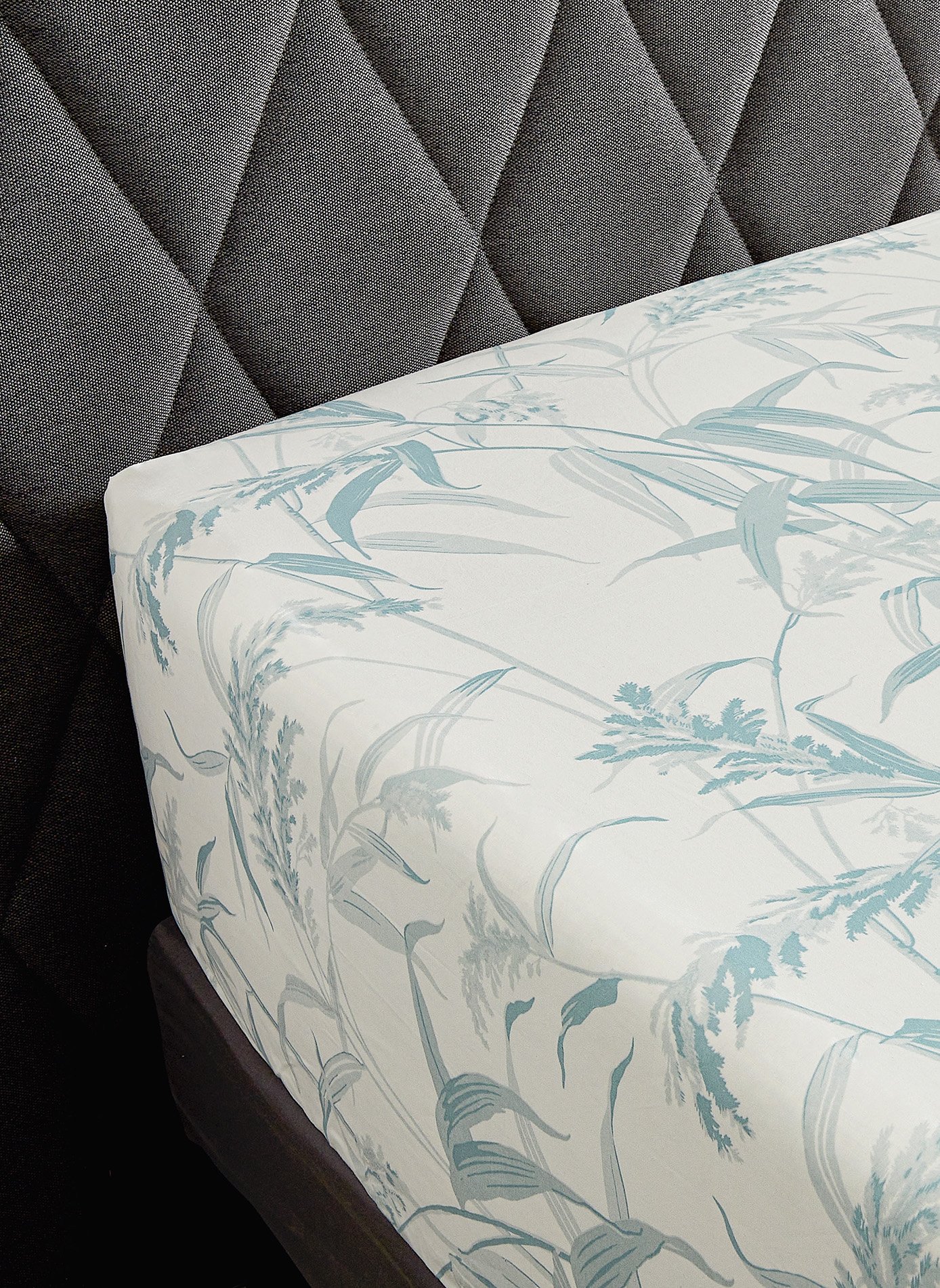 Drap housse estampe ANNE DE SOLENE Bleu