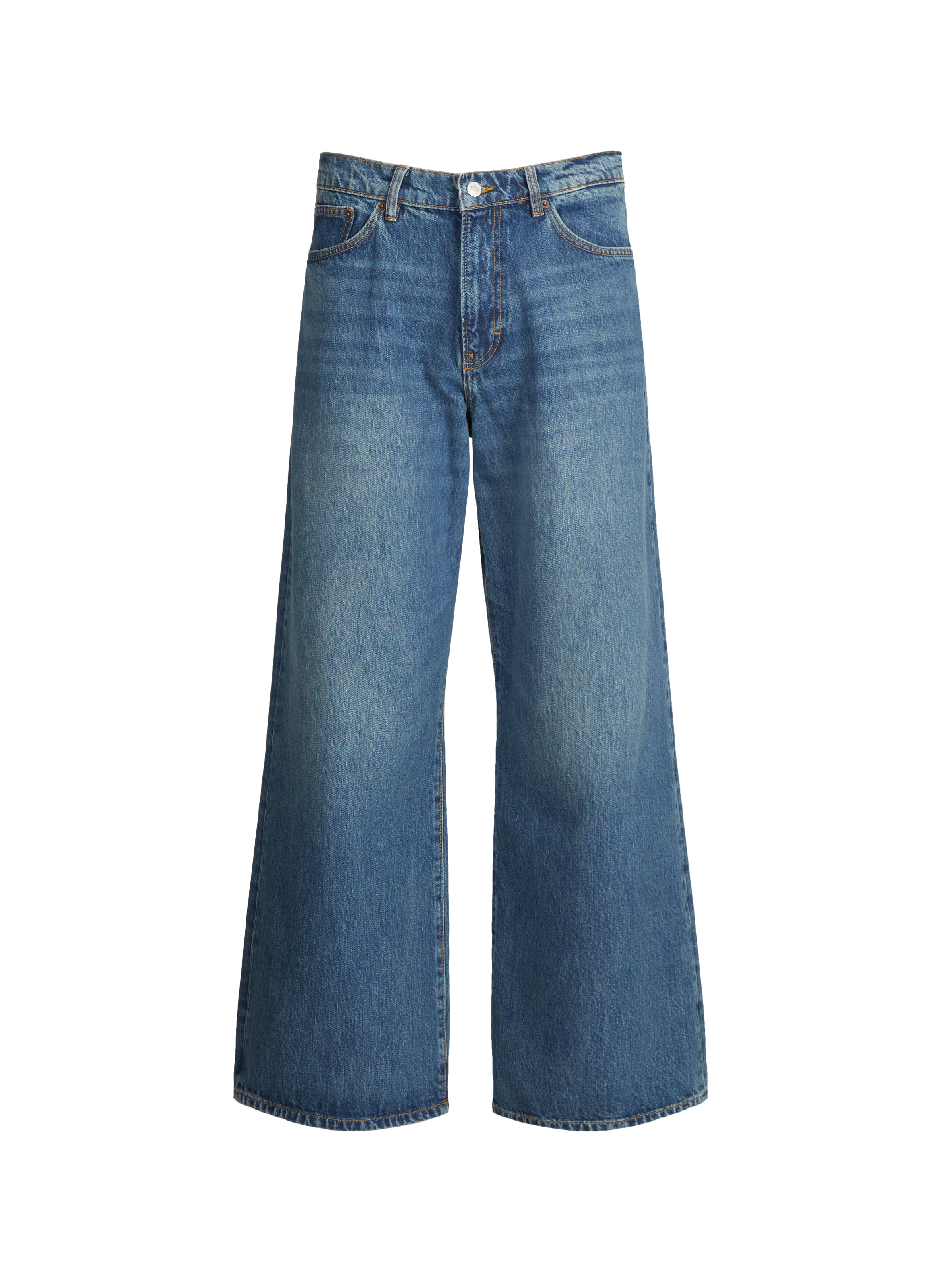 Jean droit et large en coton mélangé JEANERICA DENIM Bleu