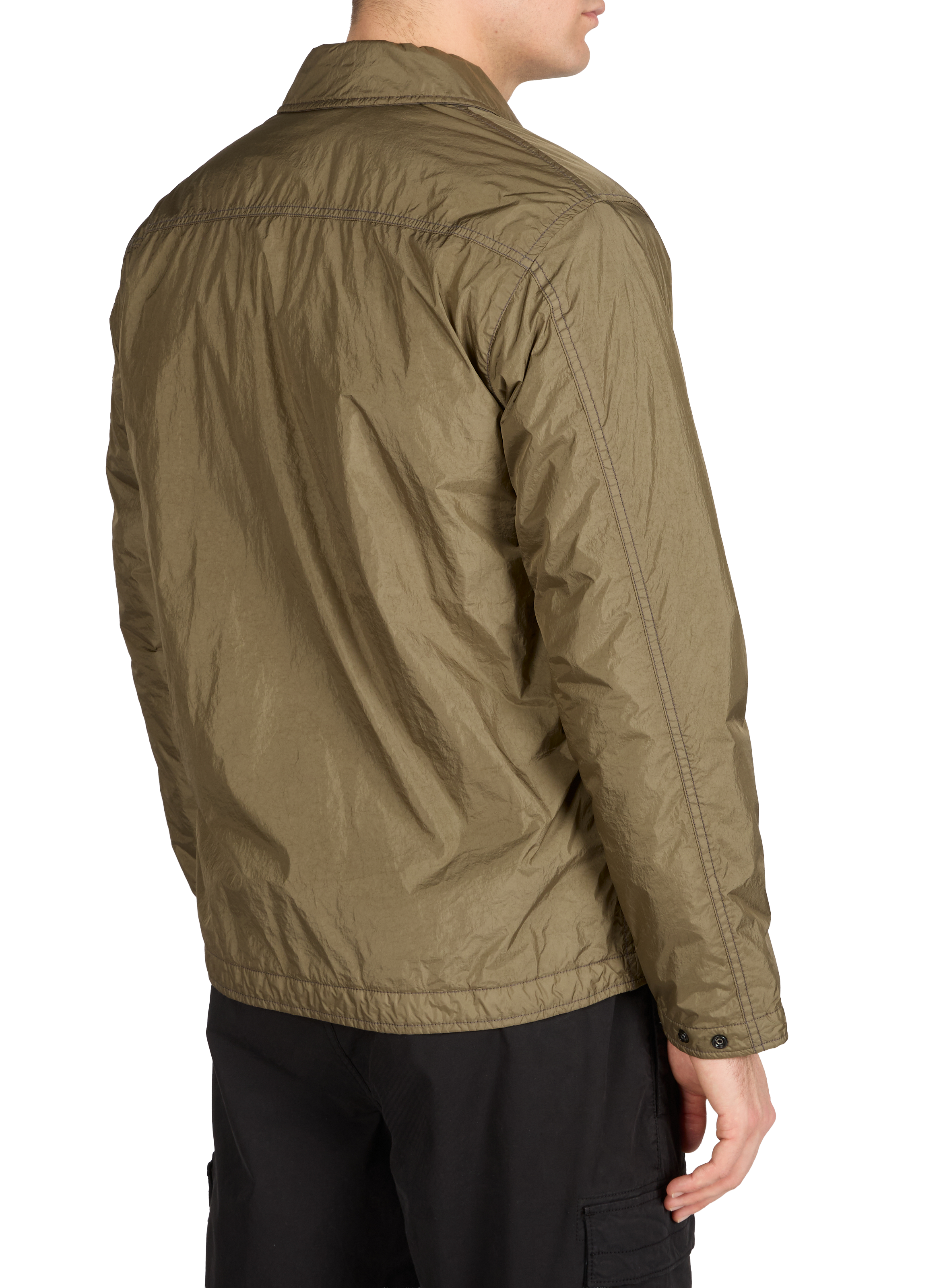 Surchemise à col classique STONE ISLAND Kaki