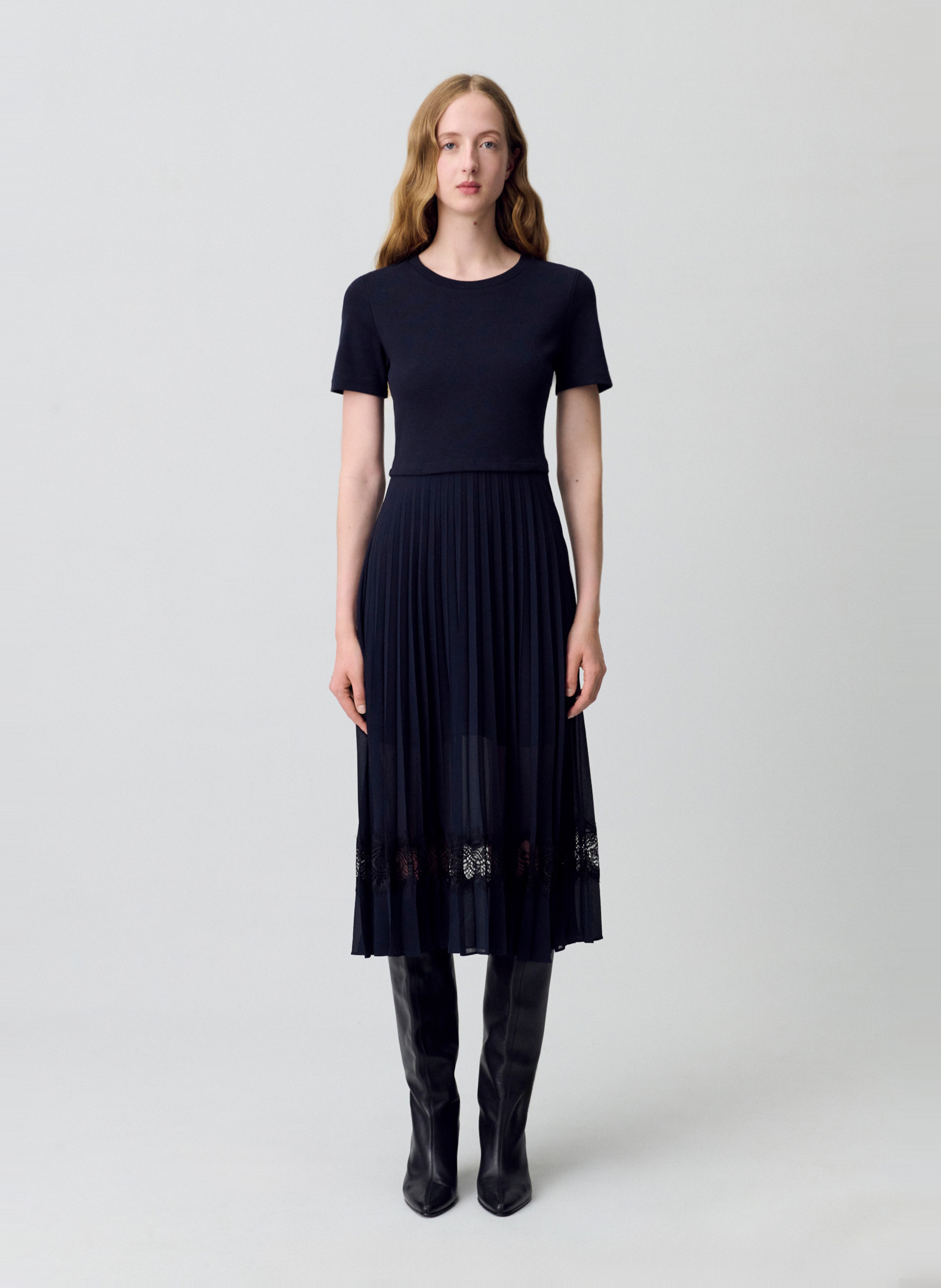 Robe longue à jupe plissée CLAUDIE PIERLOT Multicolore