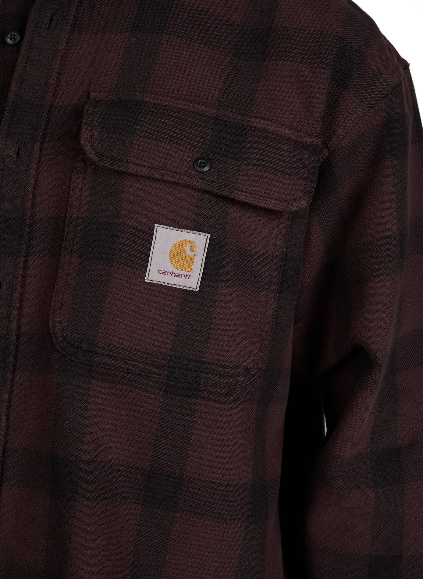 Surchemise à carreaux col américain en coton CARHARTT WIP Marron