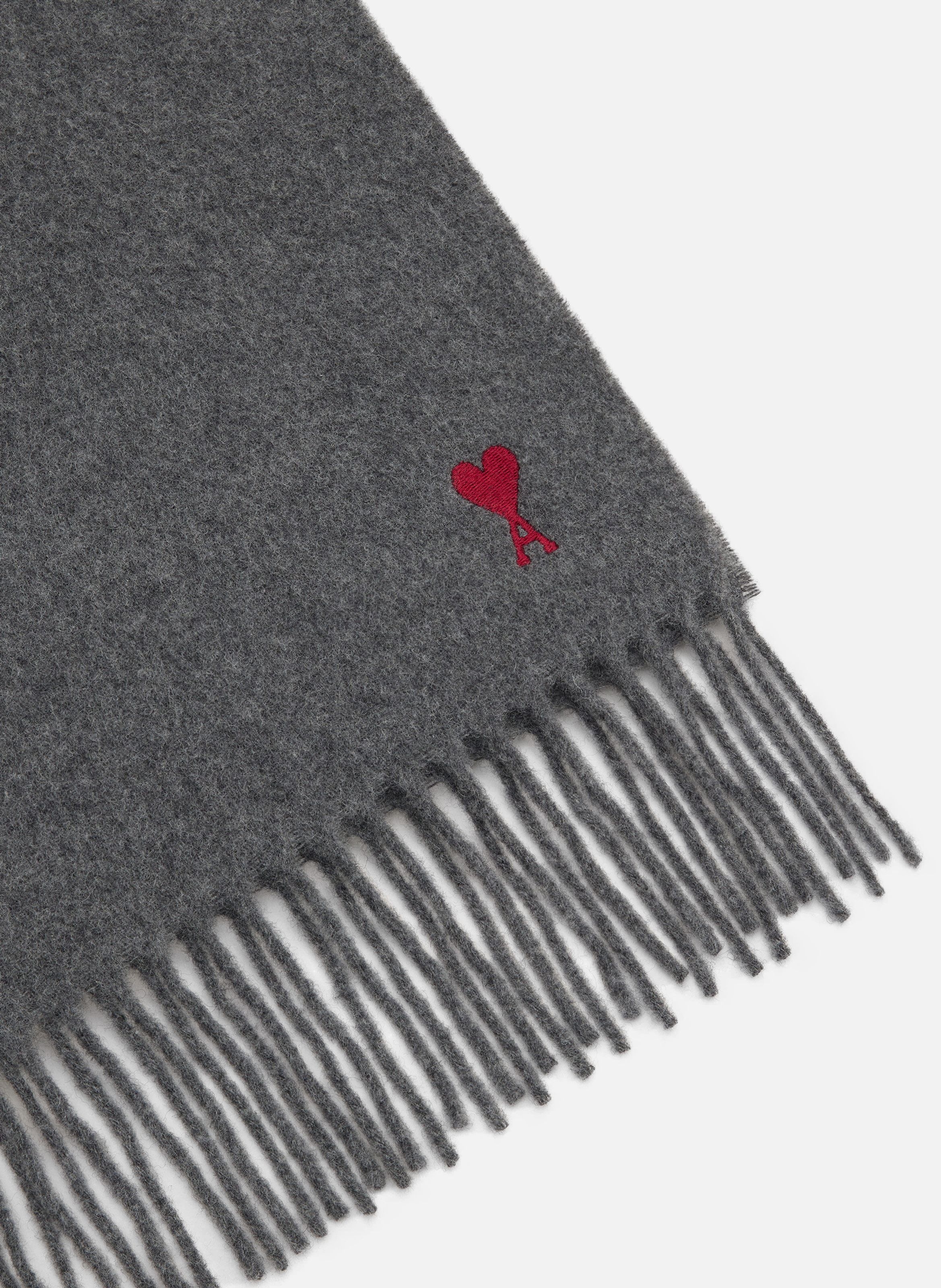 Echarpe Ami de Coeur Rouge unisexe AMI PARIS Gris