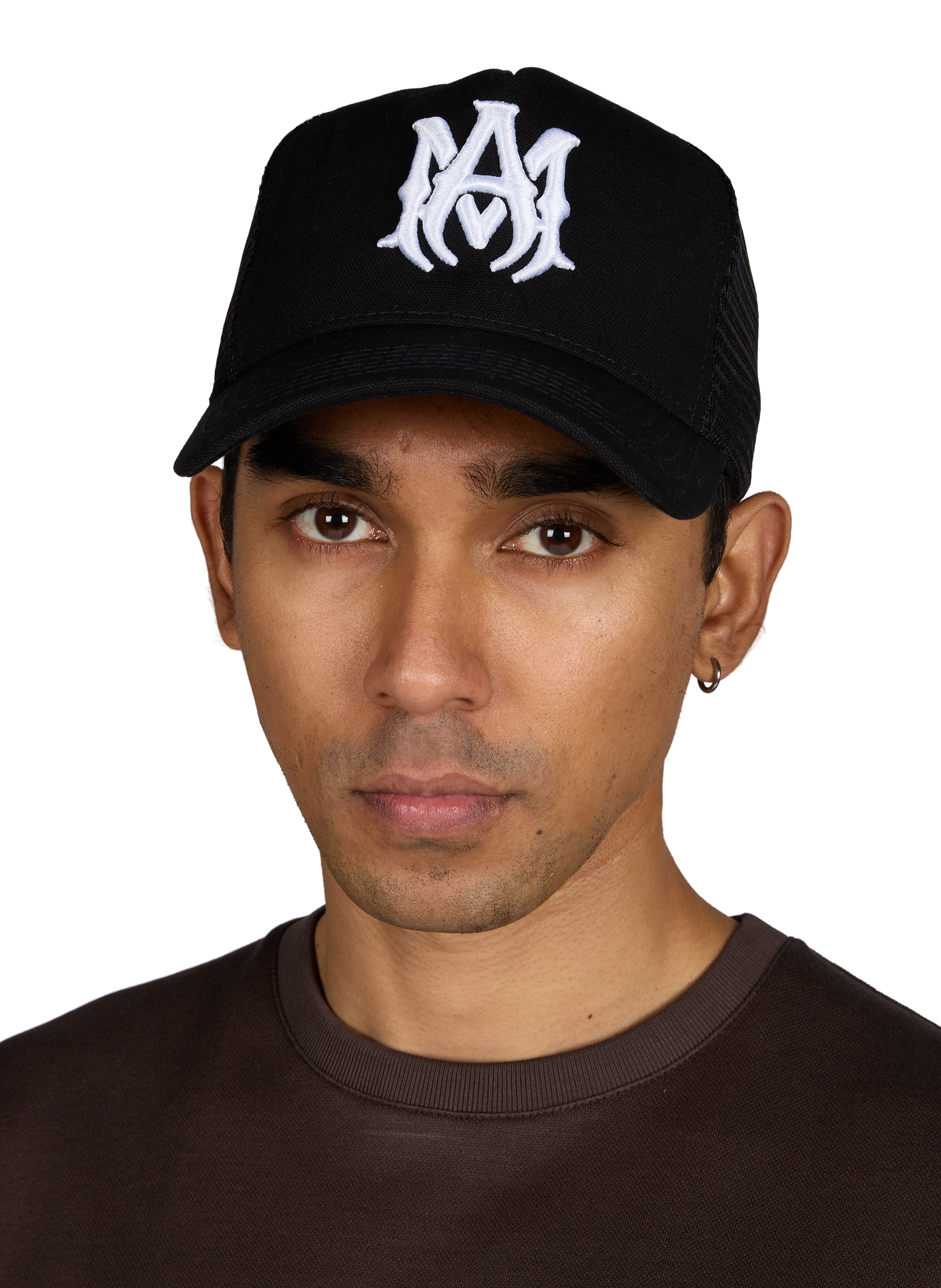Casquette broderie logo en coton AMIRI Noir