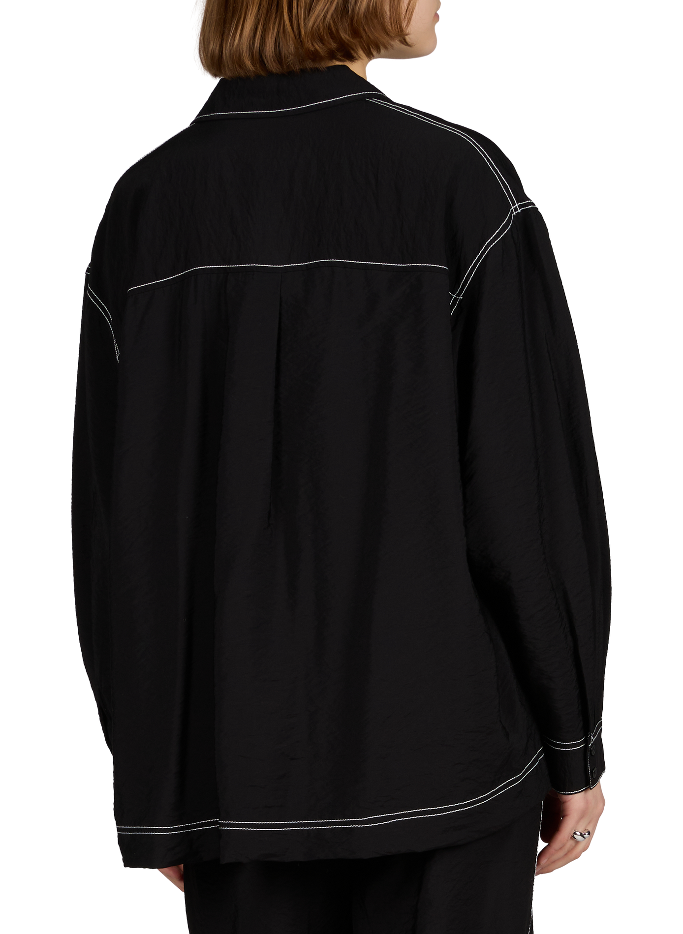 Chemise avec coutures contrastées OBJECT Noir