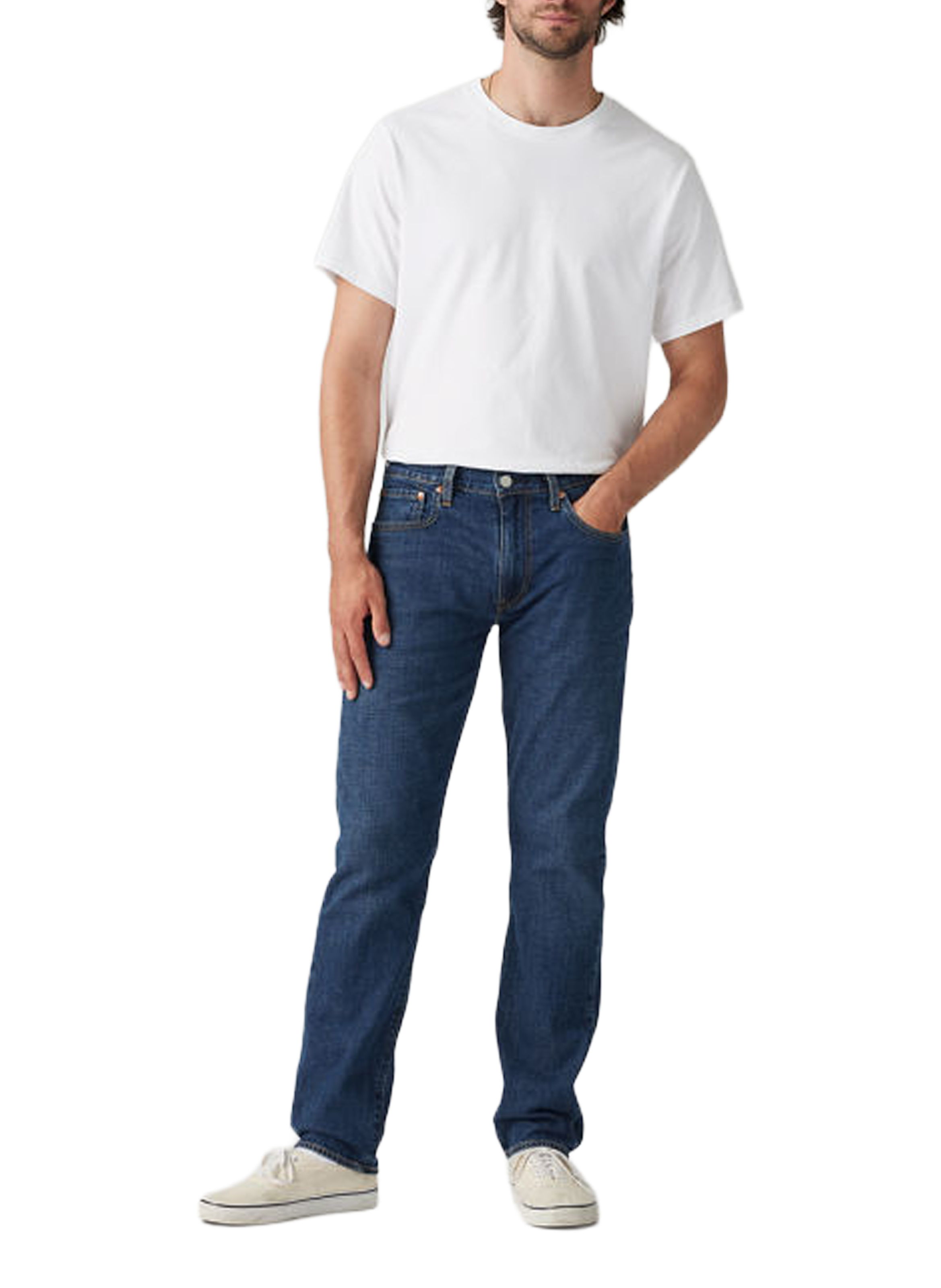 502 slim jeans in cotton and linen blend LEVI'S Blue