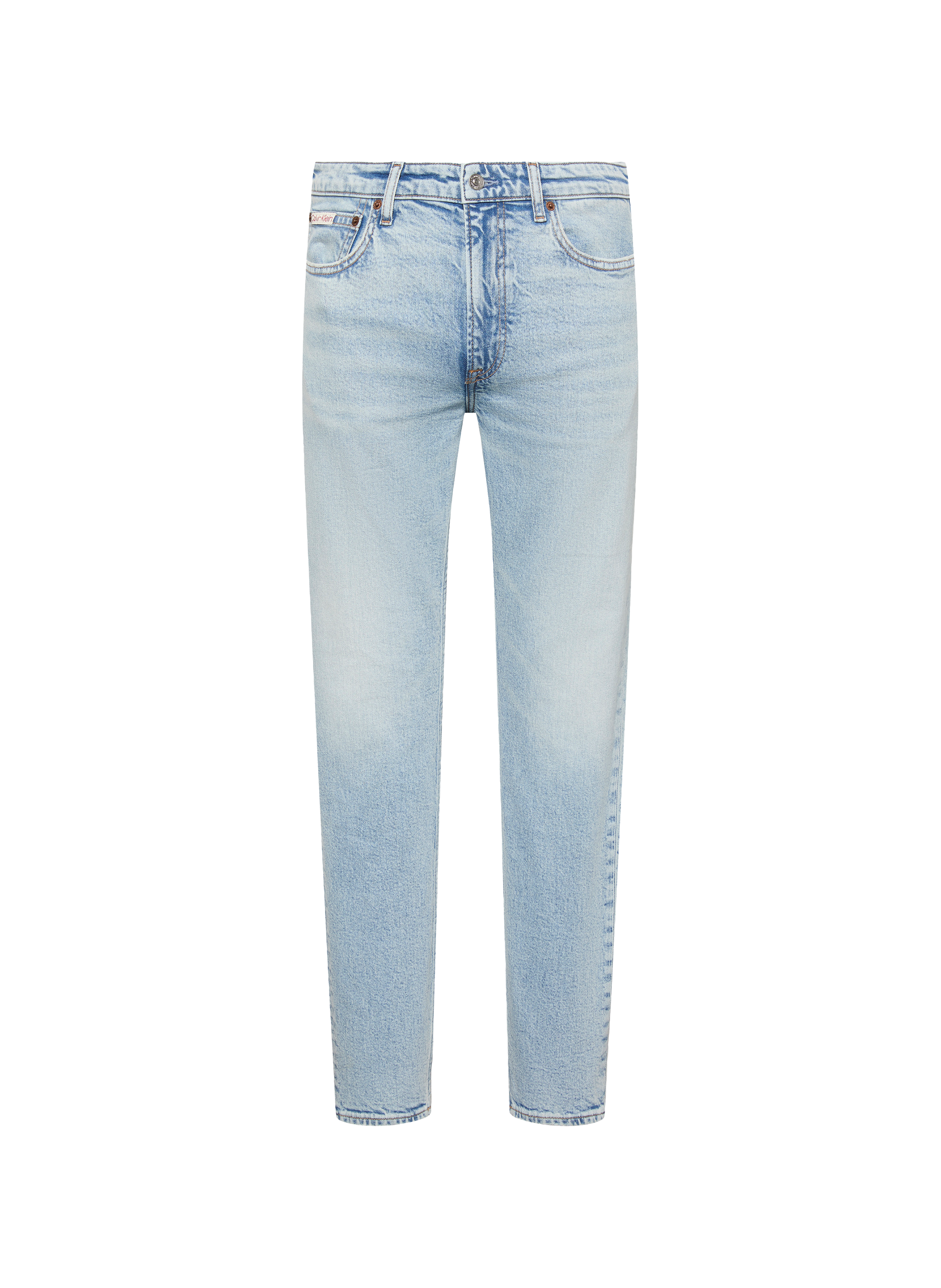 Slim fit jeans in washed cotton denim CALVIN KLEIN Blue