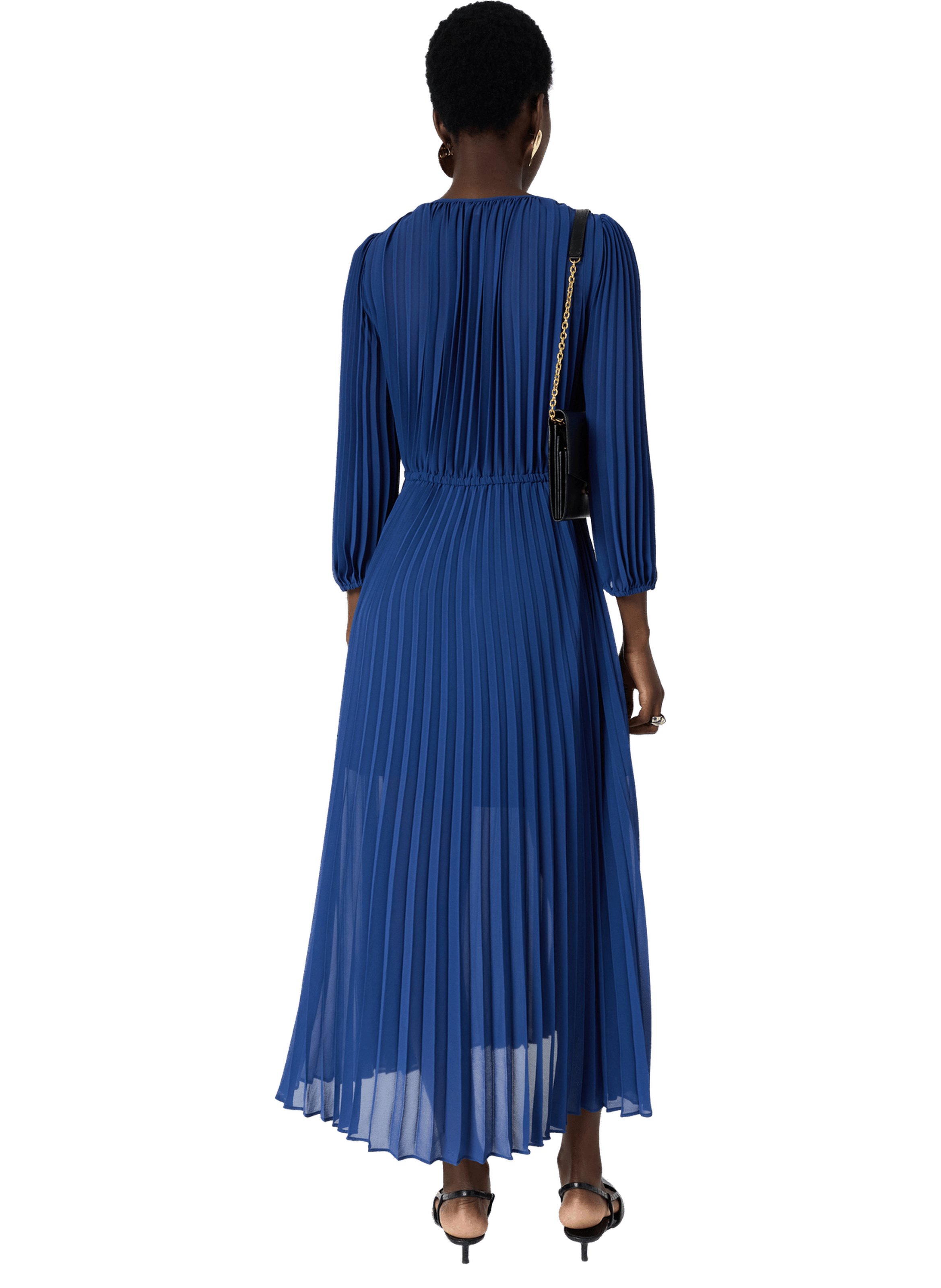Robe longue plissée - rayna GERARD DAREL Bleu