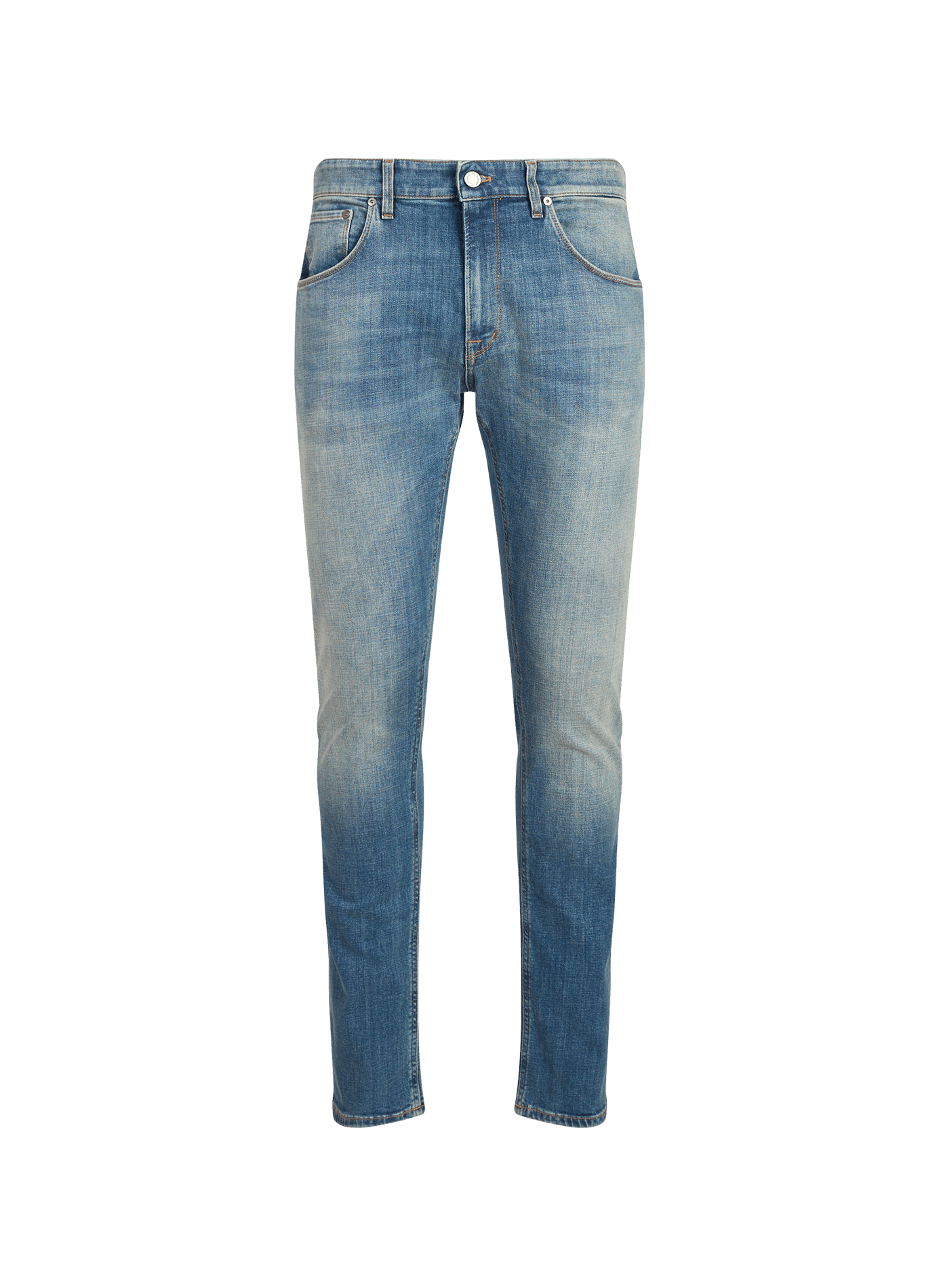 Straight-cut cotton-blend jeans PT01 Blue