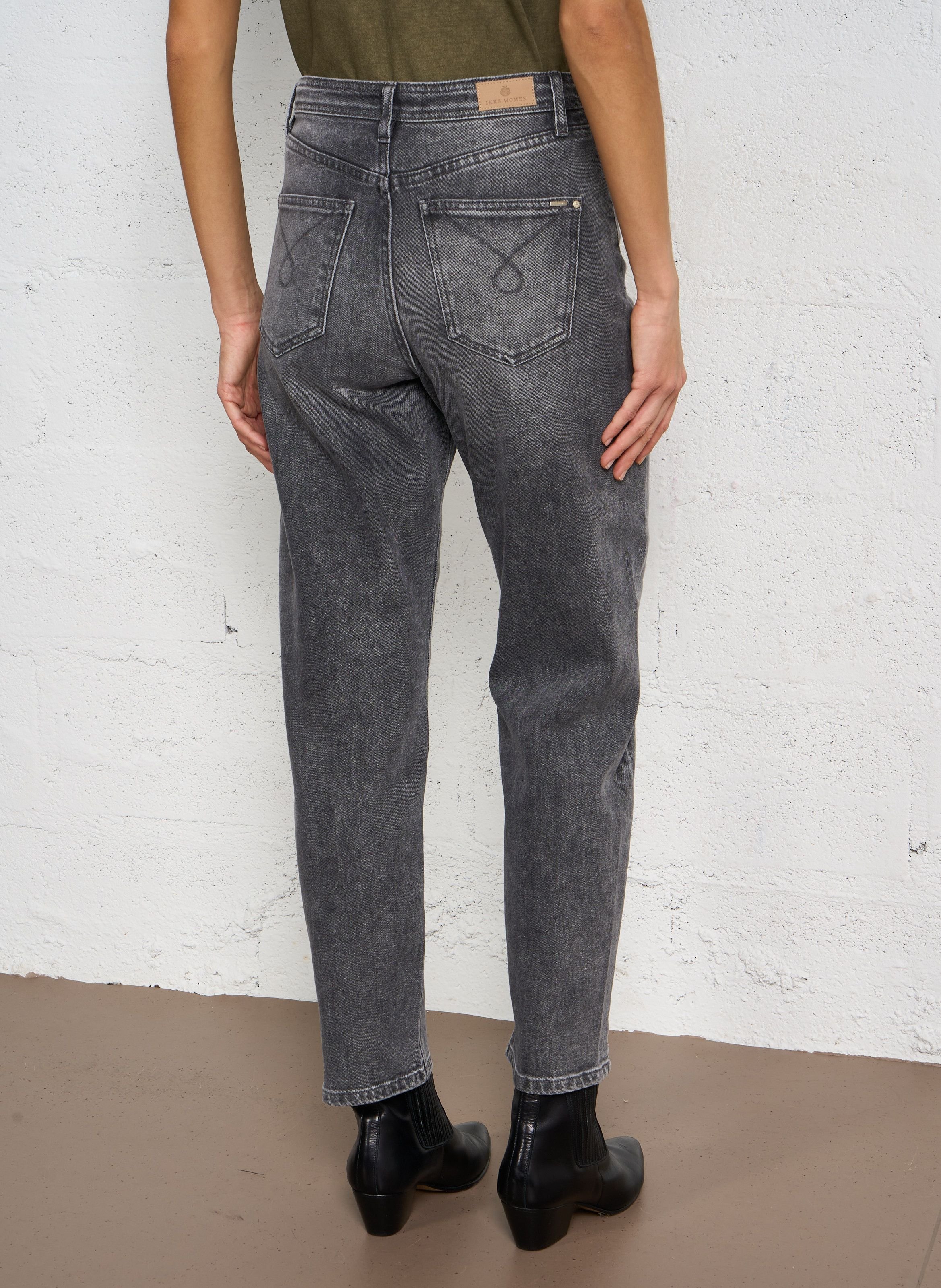 Jean slouchy en coton délavé alice IKKS Gris