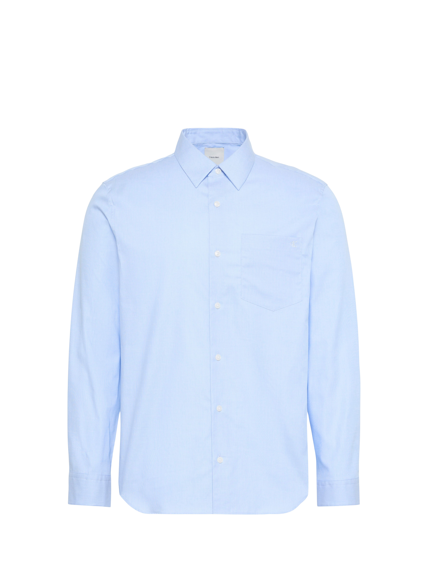 Straight long-sleeved cotton shirt CALVIN KLEIN Blue