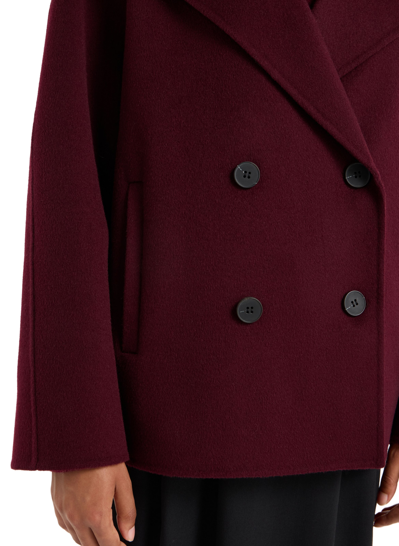 Gerader Wollmantel von Wabana aus einer Wollmischung SAISON 1865 Rot