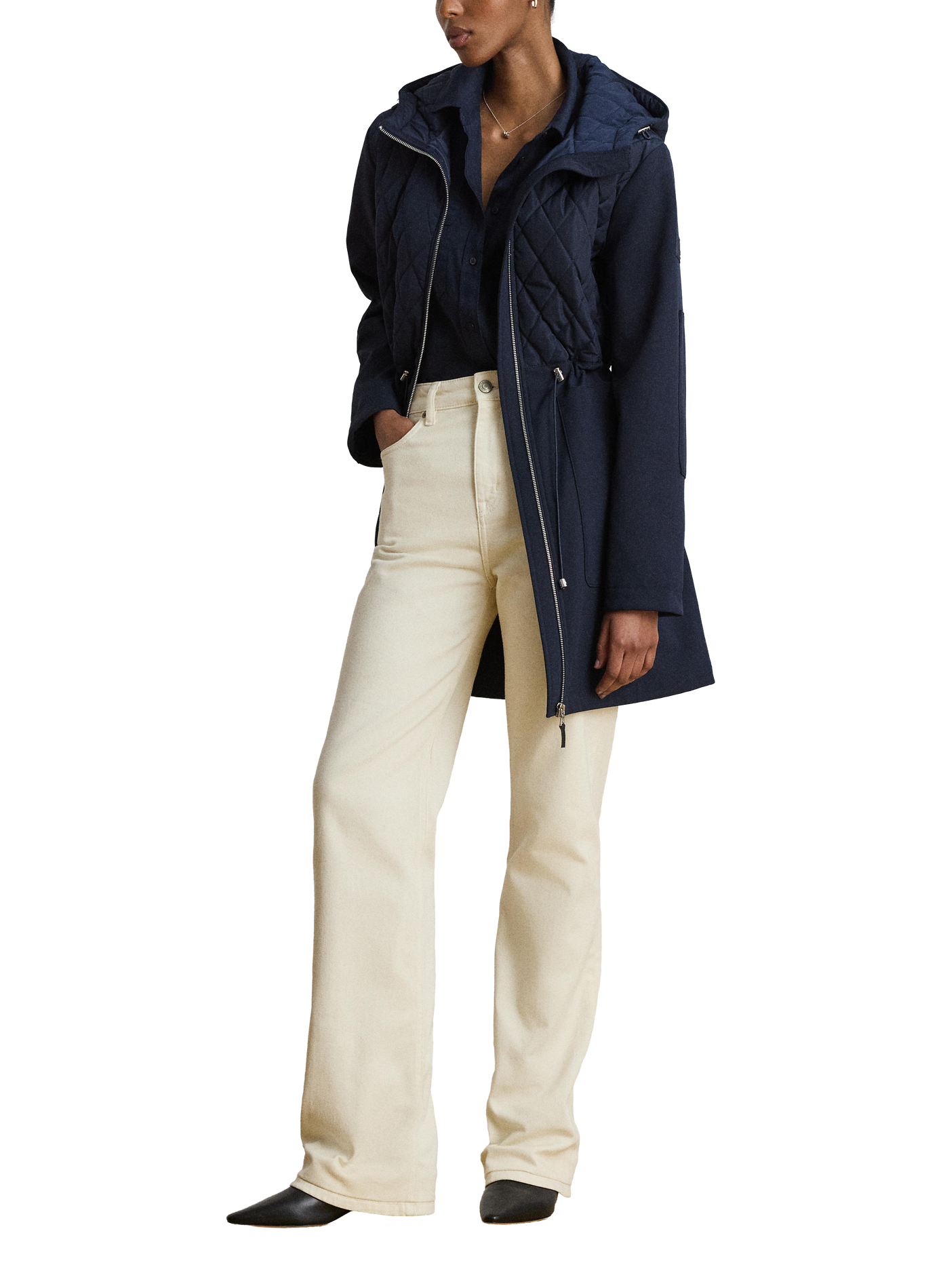 Quilted Hooded Parka LAUREN Blue