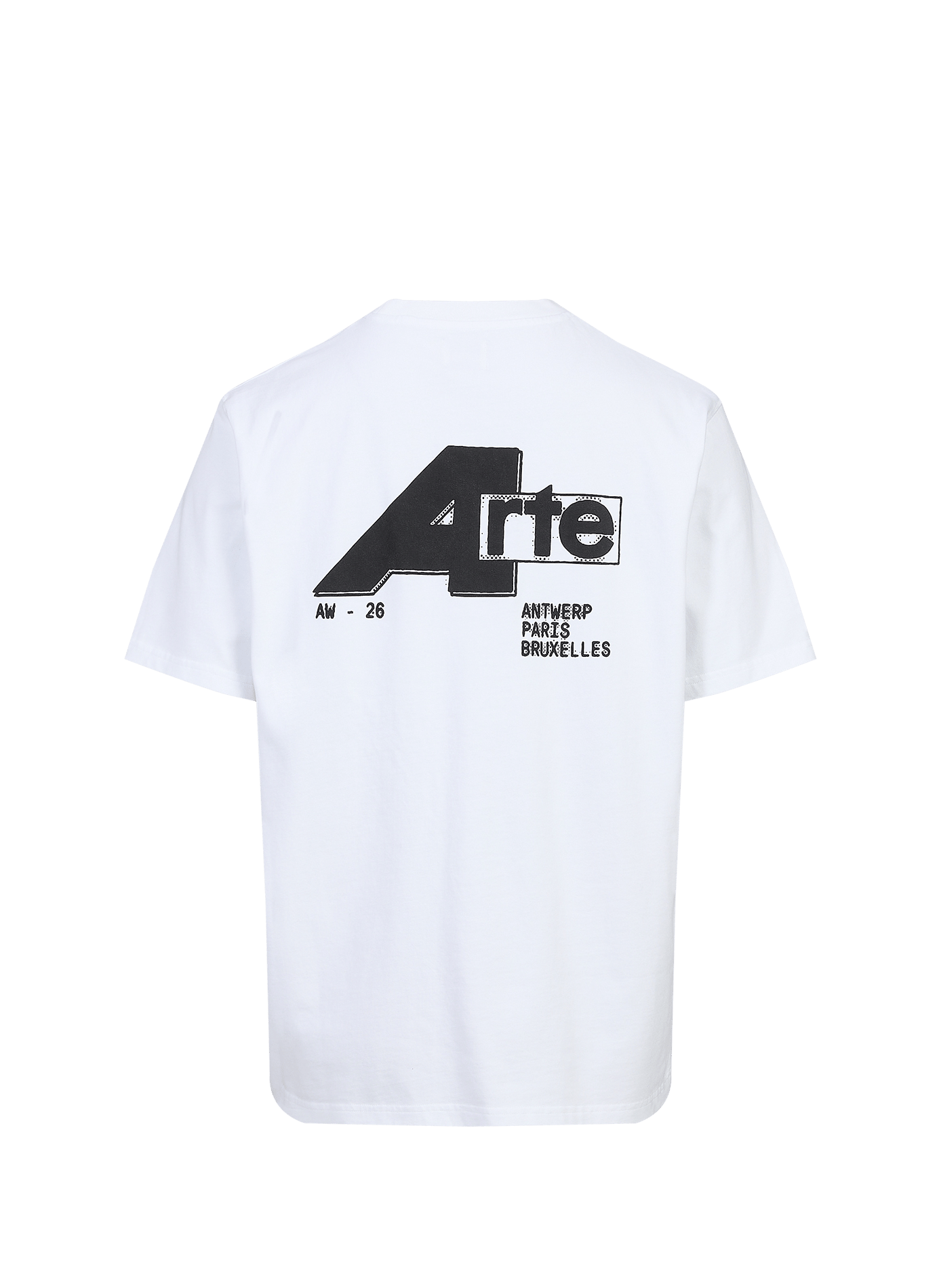 Tee-shirt oversized round neck in printed cotton ARTE ANTWERP White