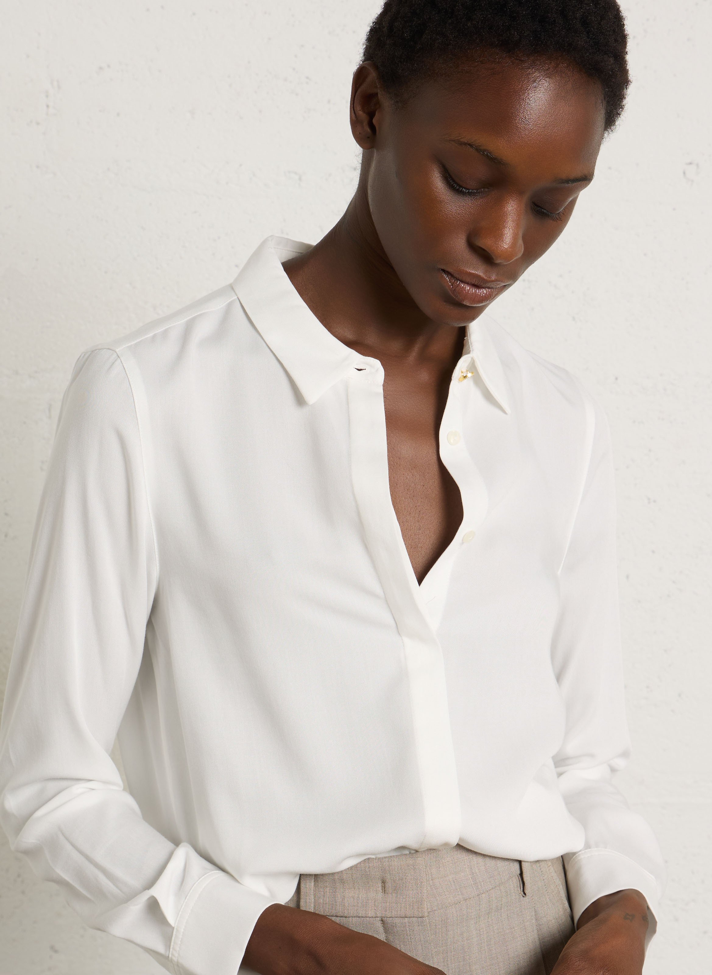 Chemise droite col classique matheo MAISON 123 Blanc
