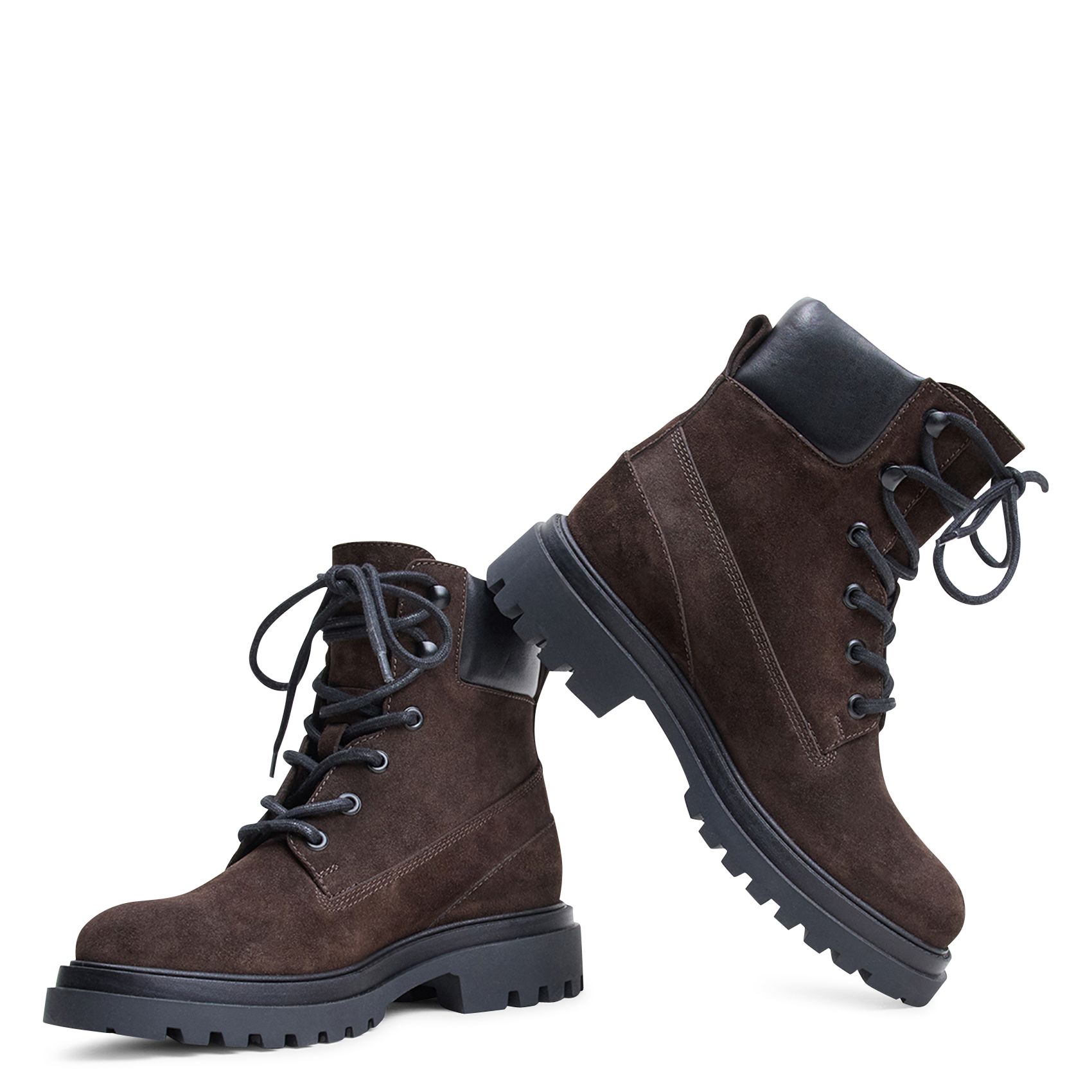 Boots à lacets en cuir louane JONAK Marron